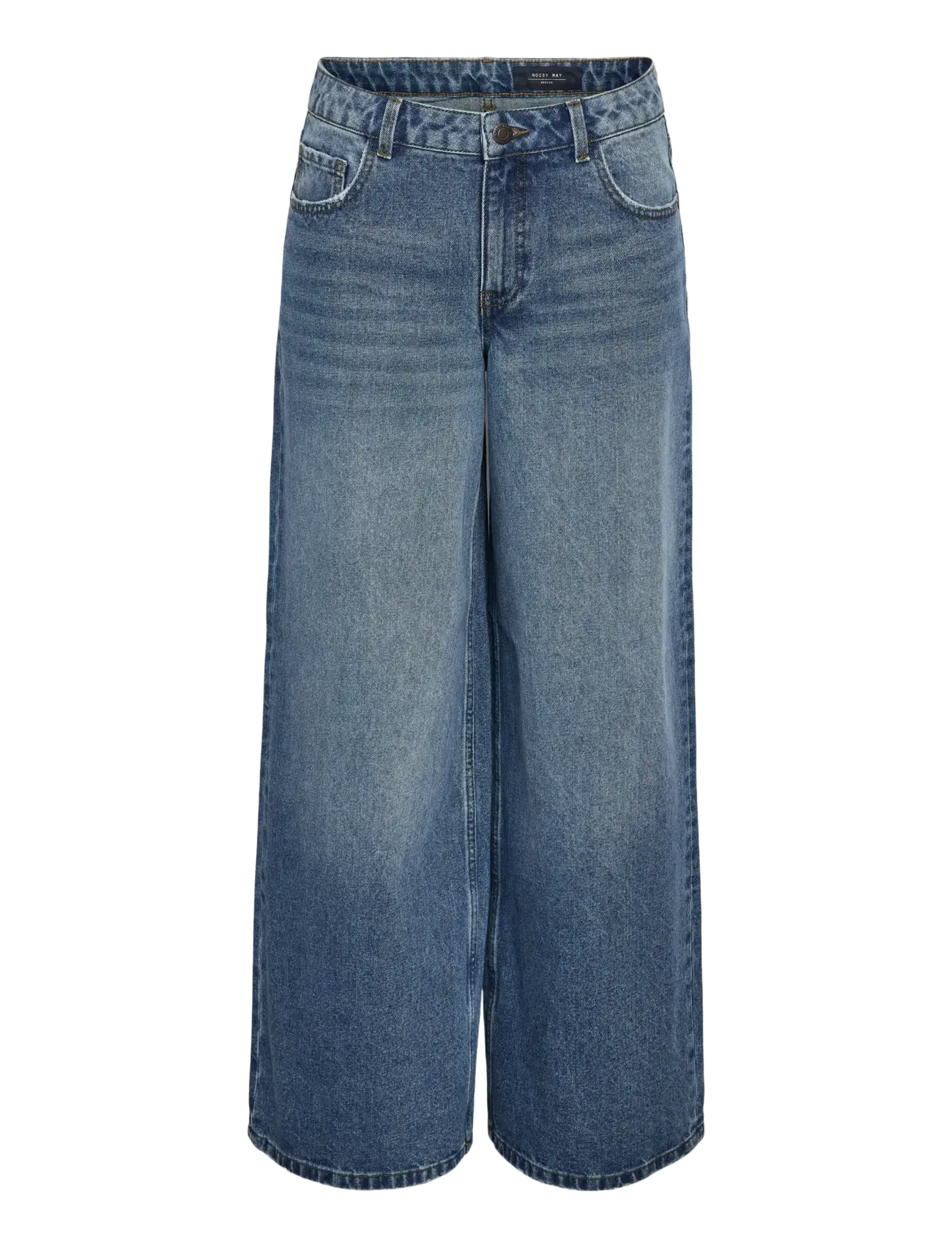 NOISY MAY - NMKETTIE MW WIDE JEANS VI557MB NOOS - brede jeans - medium blue denim - 1