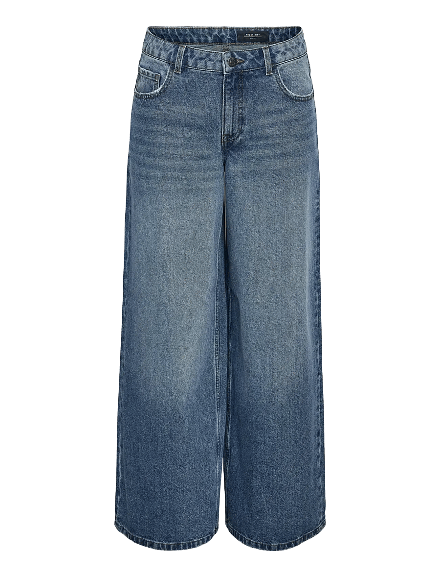 NOISY MAY - NMKETTIE MW WIDE JEANS VI557MB NOOS - wide leg jeans - medium blue denim - 1