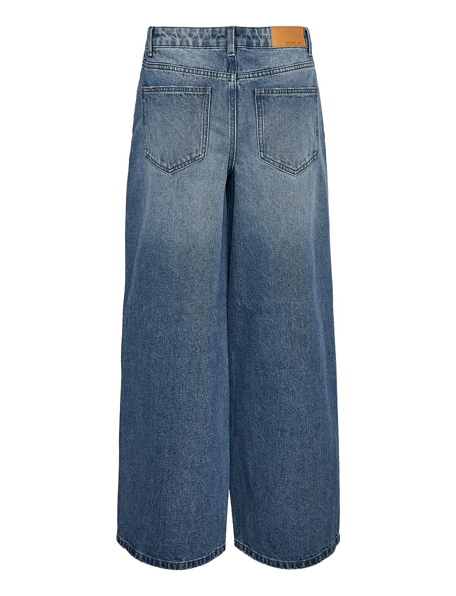 NOISY MAY - NMKETTIE MW WIDE JEANS VI557MB NOOS - hosen mit weitem bein - medium blue denim - 2
