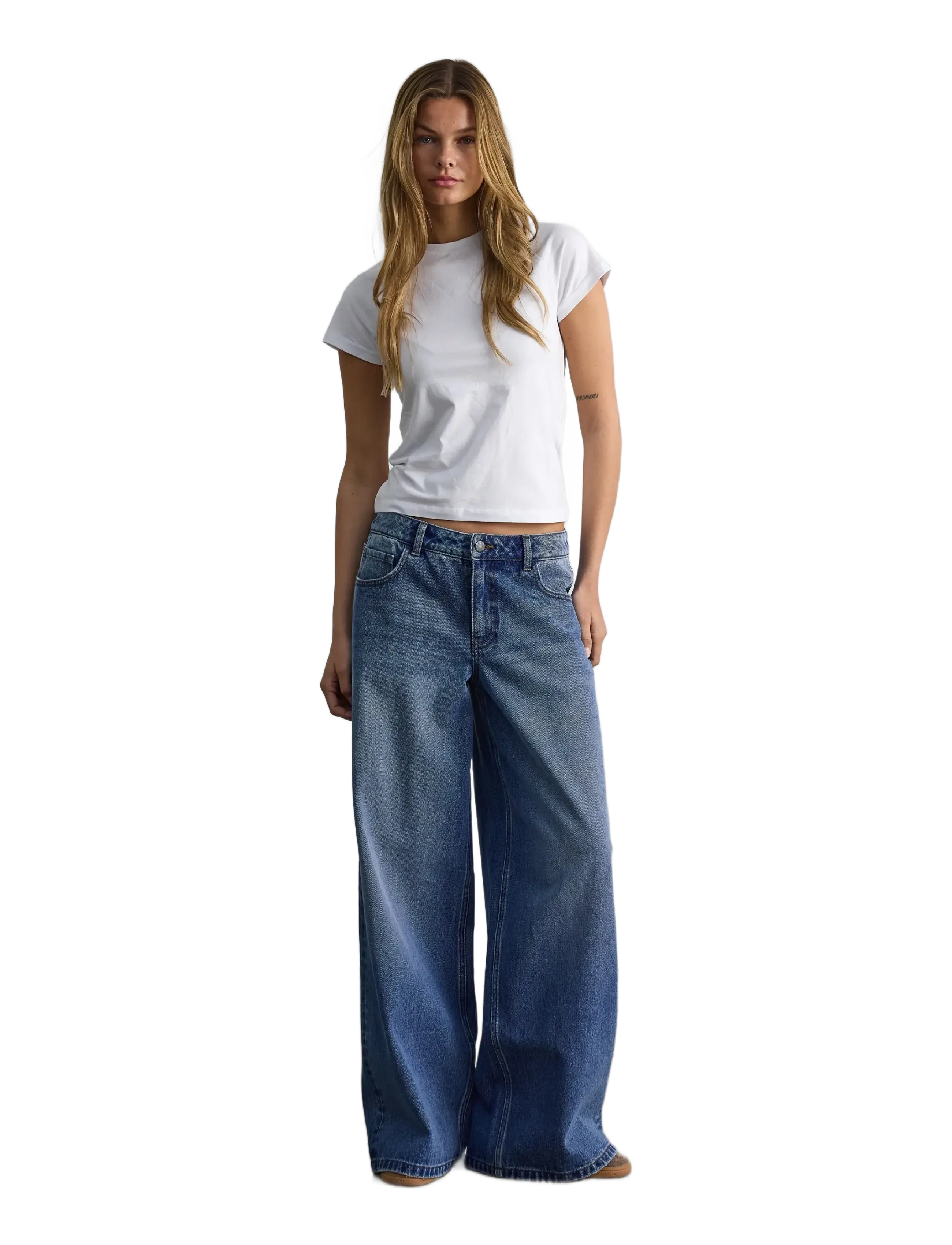NOISY MAY - NMKETTIE MW WIDE JEANS VI557MB NOOS - vida jeans - medium blue denim - 4