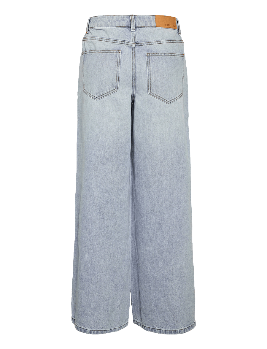 NOISY MAY - NMKETTIE NW WIDE LEG JEANS NOOS VI562LB - hosen mit weitem bein - light blue denim - 2