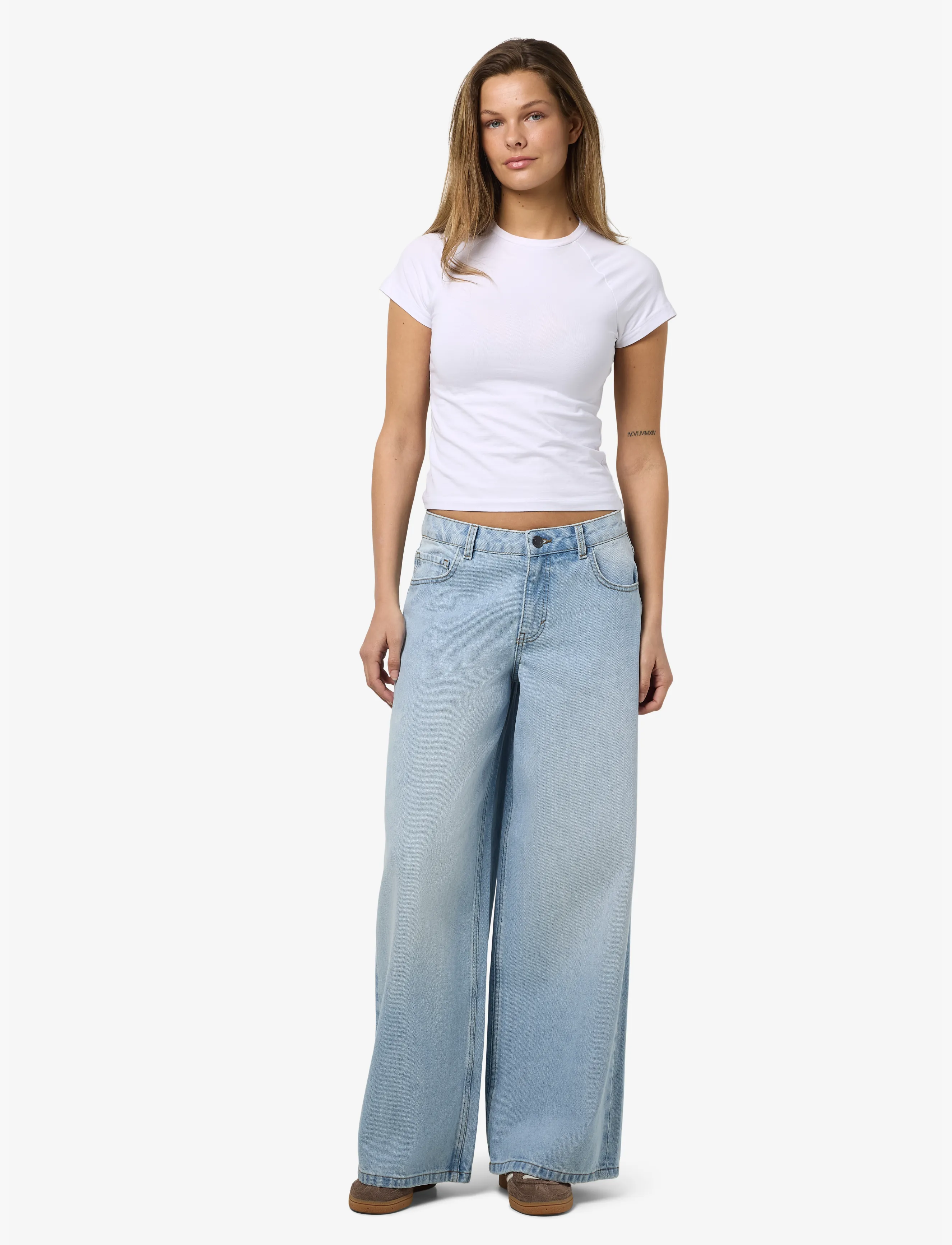 NOISY MAY - NMKETTIE NW WIDE LEG JEANS NOOS VI562LB - light blue denim - 3