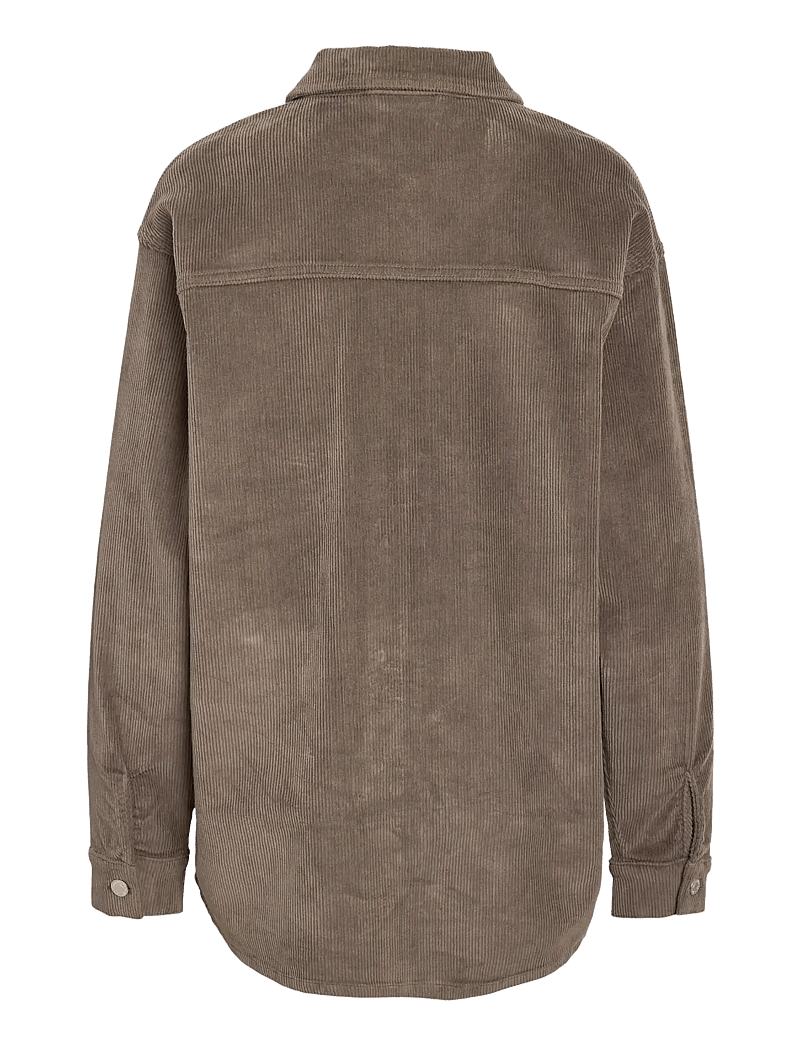 NOISY MAY - NMCORD ALVA L/S SHACKET NOOS - kevadjoped - morel - 2