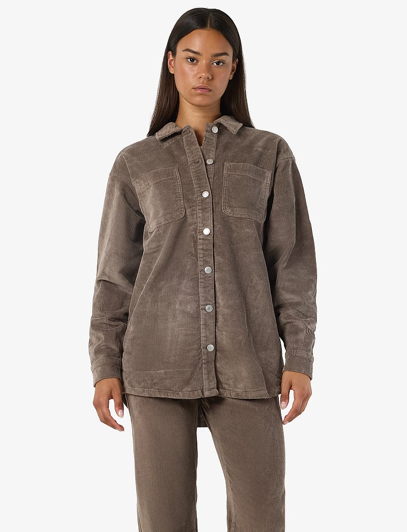 NOISY MAY - NMCORD ALVA L/S SHACKET NOOS - kevadjoped - morel - 0