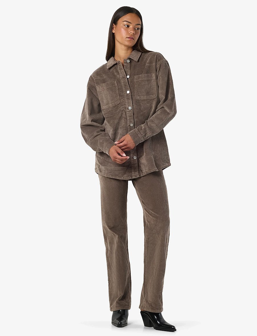 NOISY MAY - NMCORD ALVA L/S SHACKET NOOS - frühlingsjacken - morel - 5
