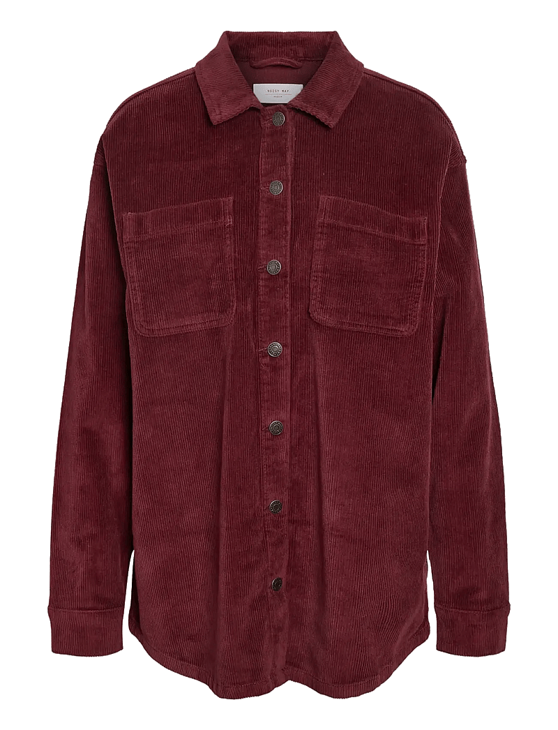 NOISY MAY - NMCORD ALVA L/S SHACKET NOOS - hagnýtir jakkar - windsor wine - 1