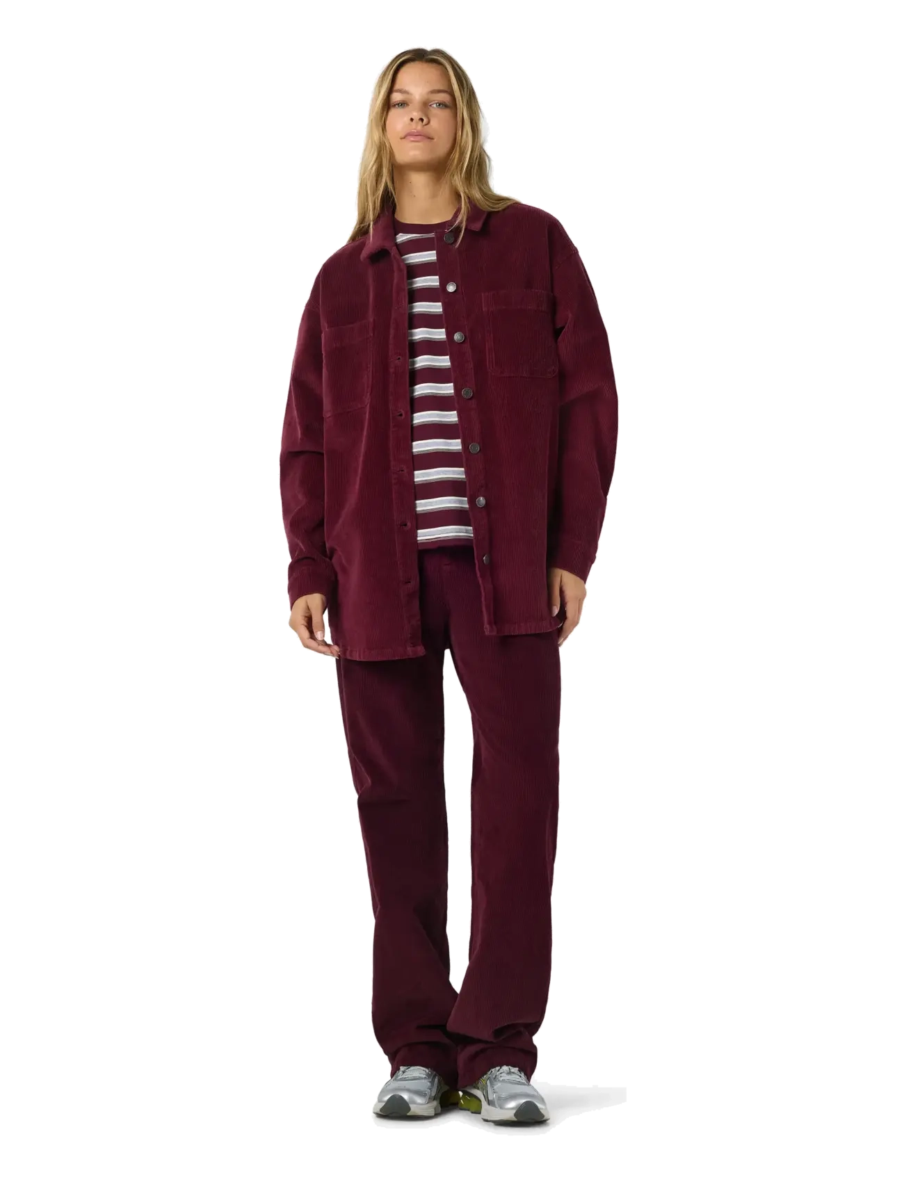 NOISY MAY - NMCORD ALVA L/S SHACKET NOOS - forårsjakker - windsor wine - 4