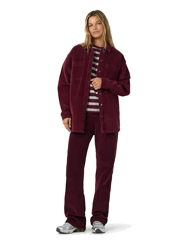 NOISY MAY - NMCORD ALVA L/S SHACKET NOOS - hagnýtir jakkar - windsor wine - 5