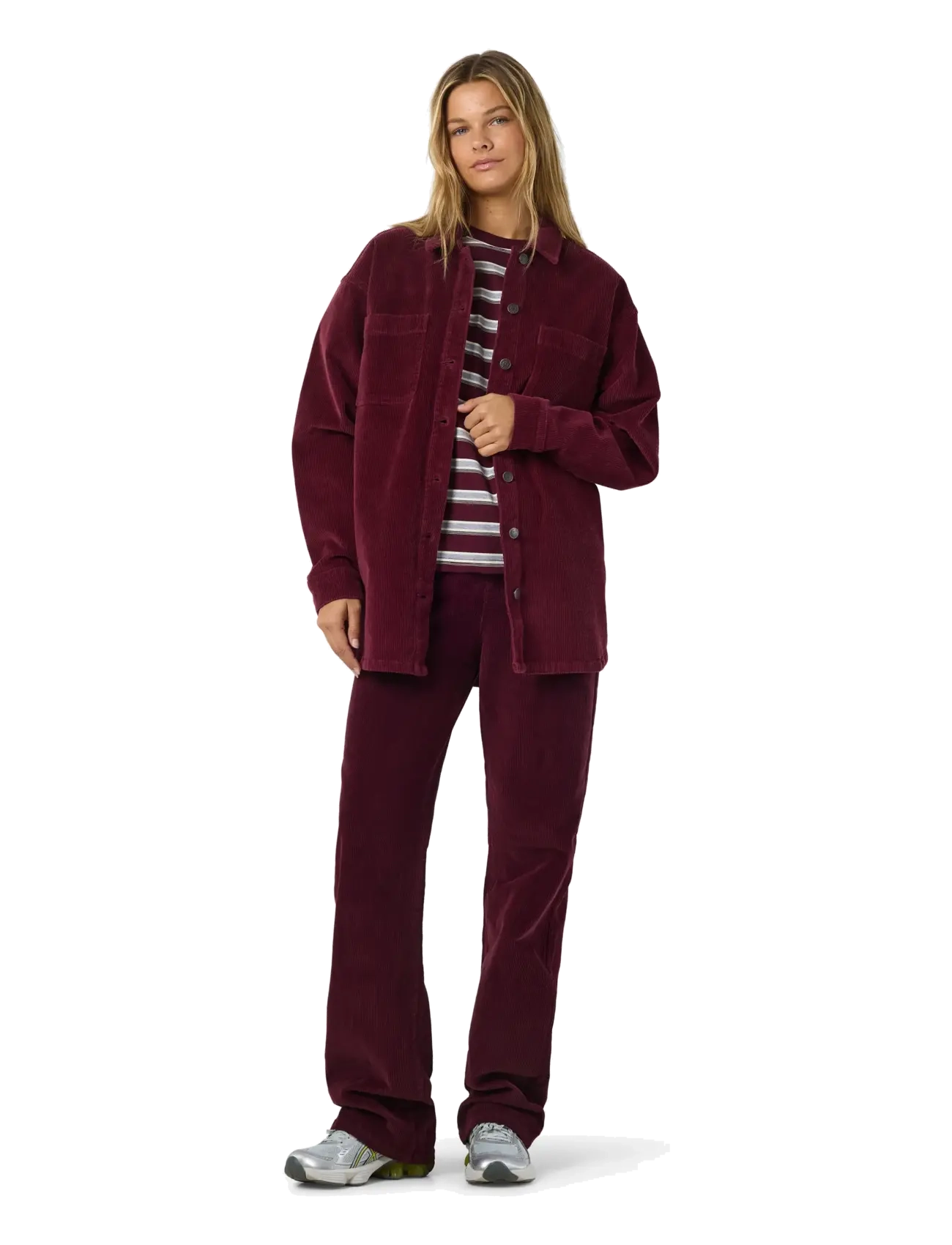 NOISY MAY - NMCORD ALVA L/S SHACKET NOOS - forårsjakker - windsor wine - 5