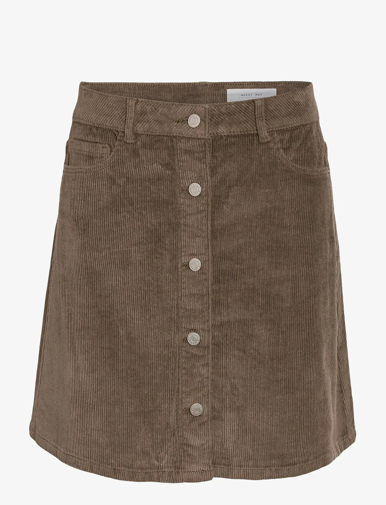 NOISY MAY - NMRONNIE NW A SHAPE SKIRT CORDUROY NOOS - korte rokken - morel - 1