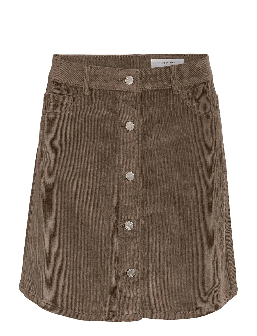 NOISY MAY - NMRONNIE NW A SHAPE SKIRT CORDUROY NOOS - korte rokken - morel - 1
