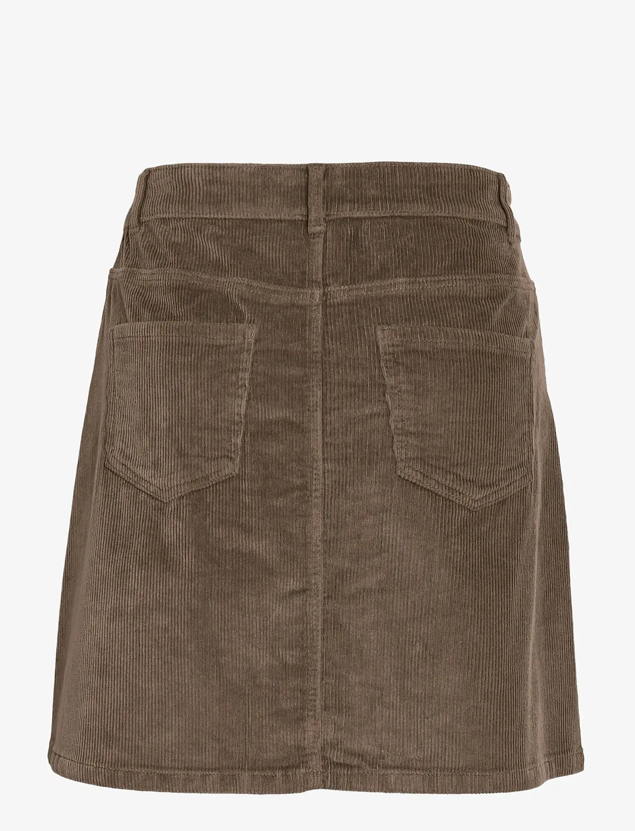 NOISY MAY - NMRONNIE NW A SHAPE SKIRT CORDUROY NOOS - korte rokken - morel - 2