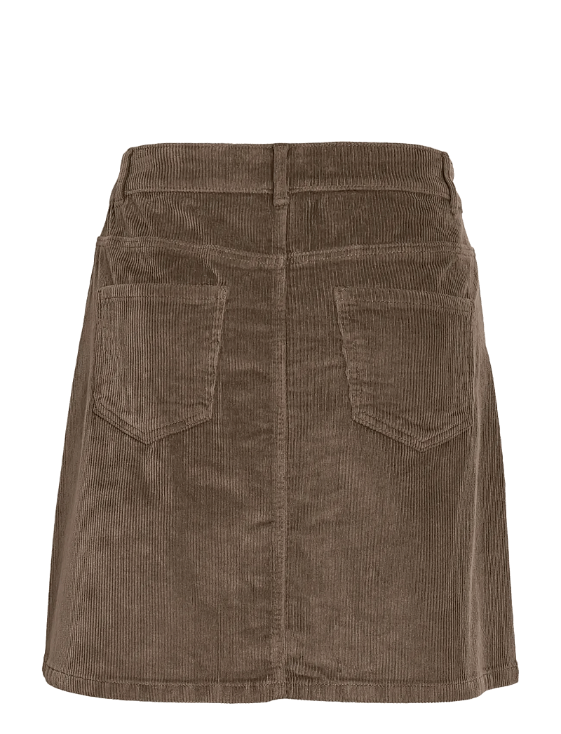 NOISY MAY - NMRONNIE NW A SHAPE SKIRT CORDUROY NOOS - korte rokken - morel - 2