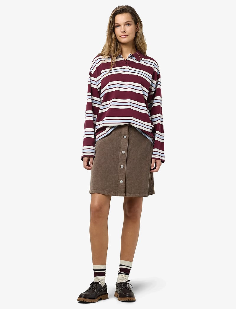 NOISY MAY - NMRONNIE NW A SHAPE SKIRT CORDUROY NOOS - korte rokken - morel - 5