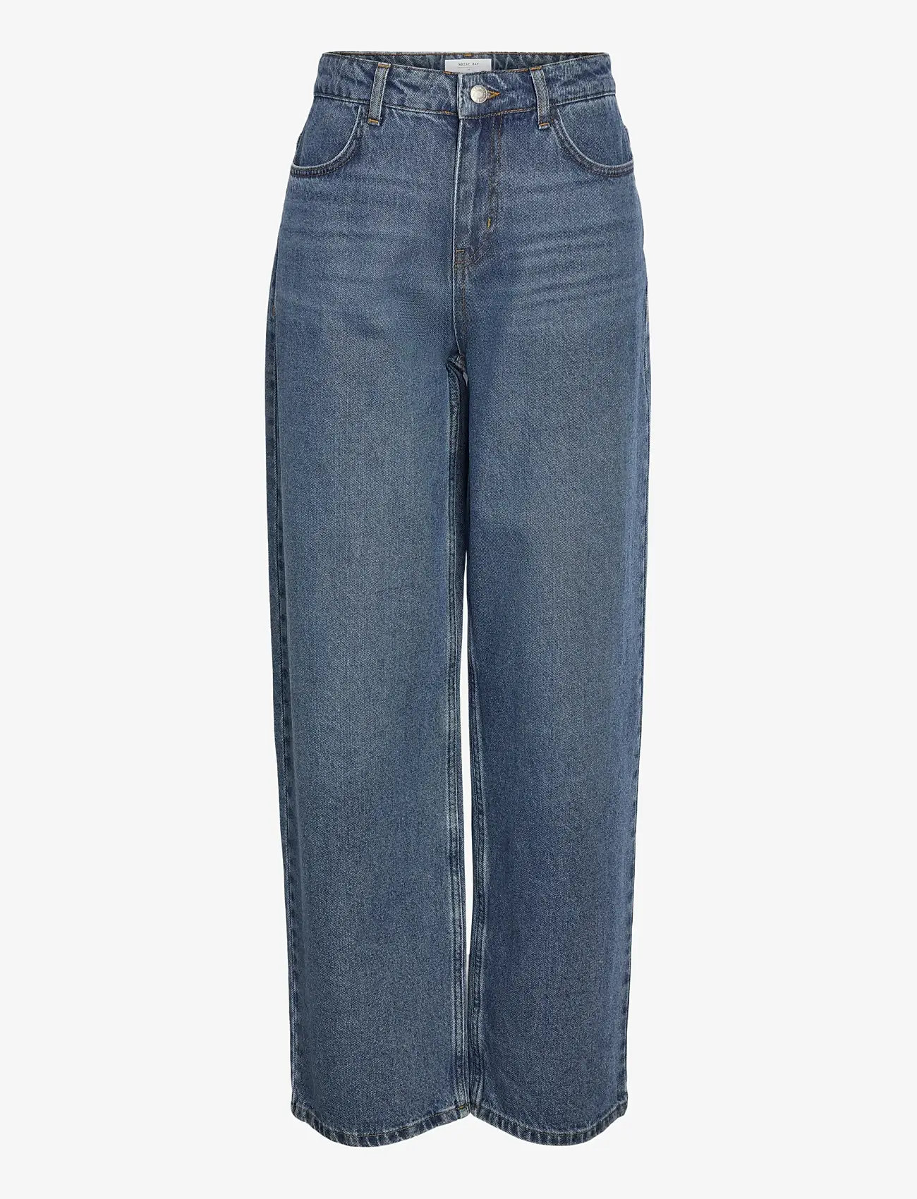NOISY MAY - NMALEXA MW LOOSE JEANS FO055MB NOOS - wide leg jeans - medium blue denim - 1