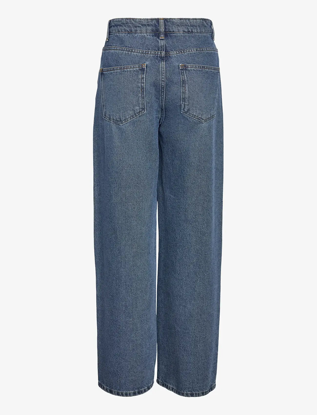 NOISY MAY - NMALEXA MW LOOSE JEANS FO055MB NOOS - wide leg jeans - medium blue denim - 2