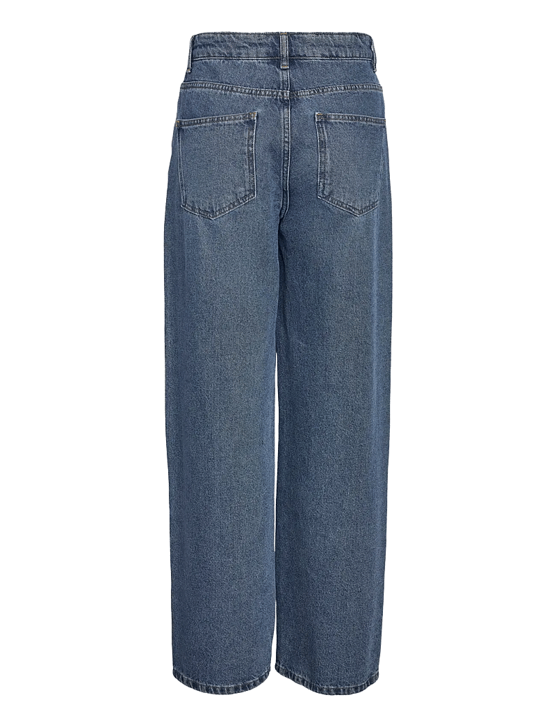 NOISY MAY - NMALEXA MW LOOSE JEANS FO055MB NOOS - wide leg jeans - medium blue denim - 2