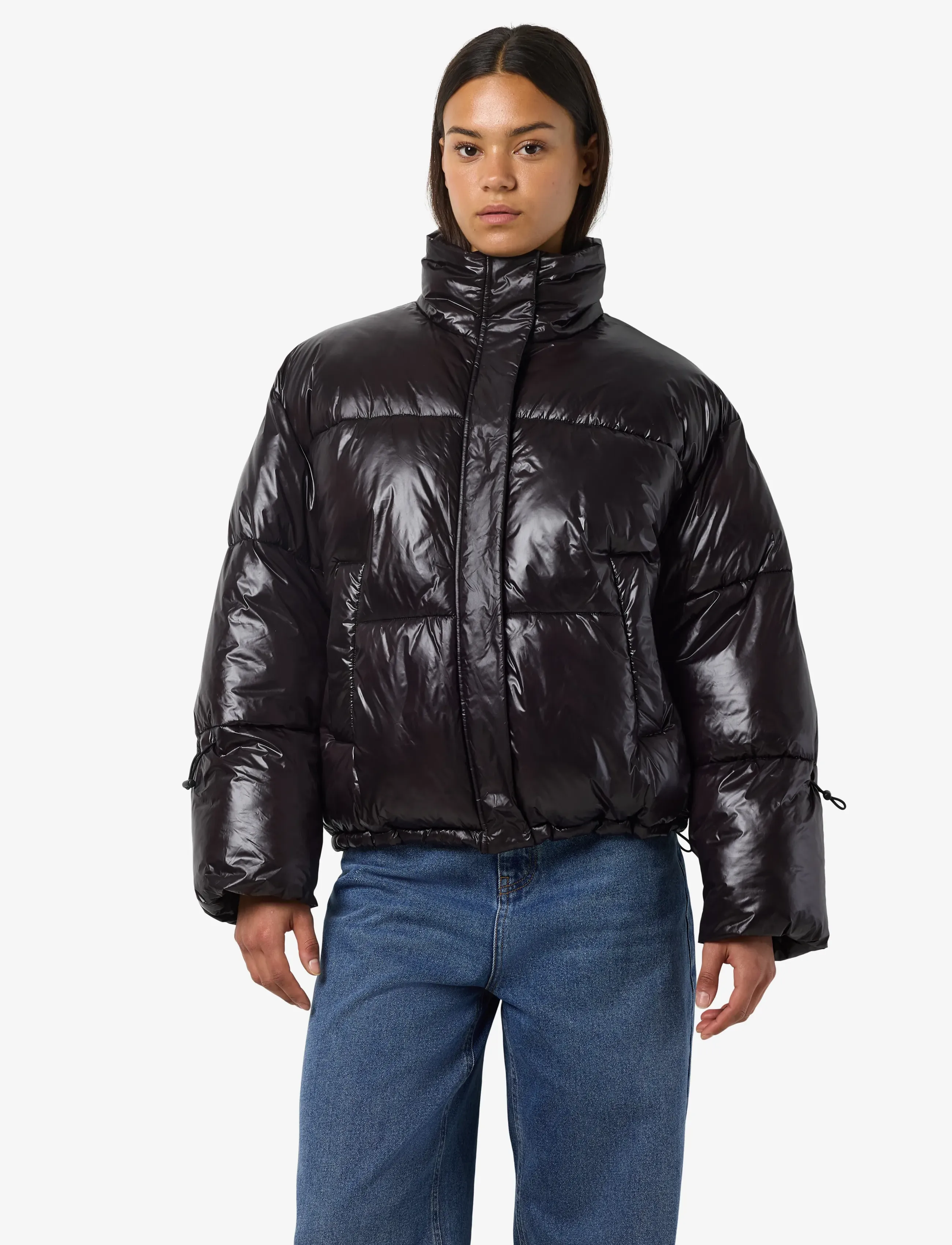 NOISY MAY Nmallie Shiny Puffer Noos, XL, Jackets, Schwarz - Padded Jacket, Frauen
