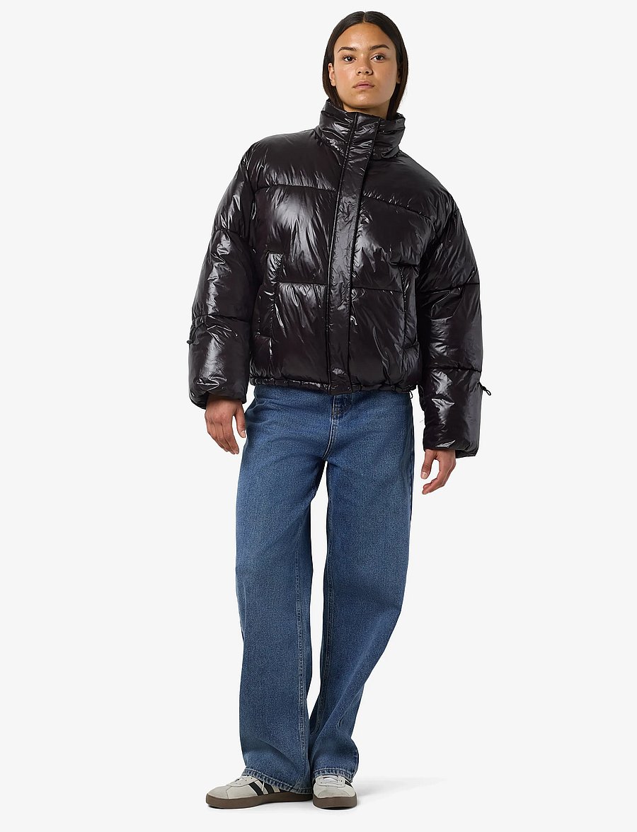 NOISY MAY - NMALLIE SHINY PUFFER NOOS - winterjacken - black - 5