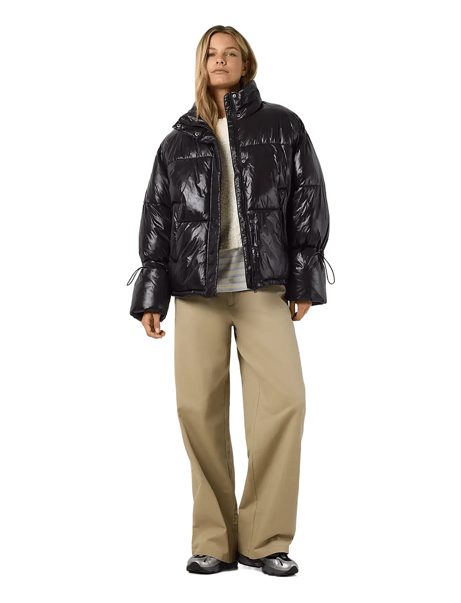 NOISY MAY - NMALLIE SHINY PUFFER NOOS - winterjacken - black - 3