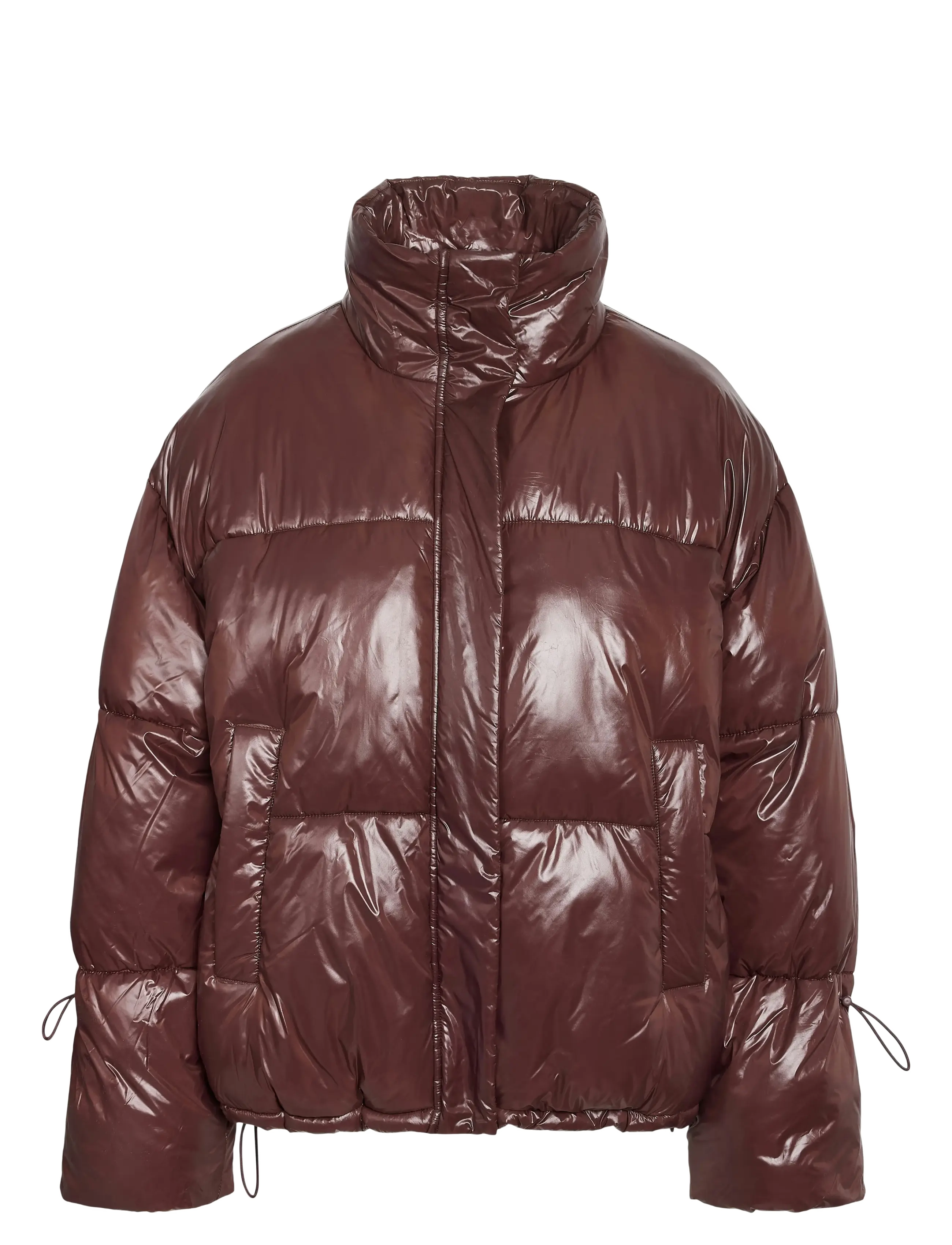 NOISY MAY NMALLIE SHINY PUFFER NOOS - NOISY MAY - FRENCH ROAST / brown