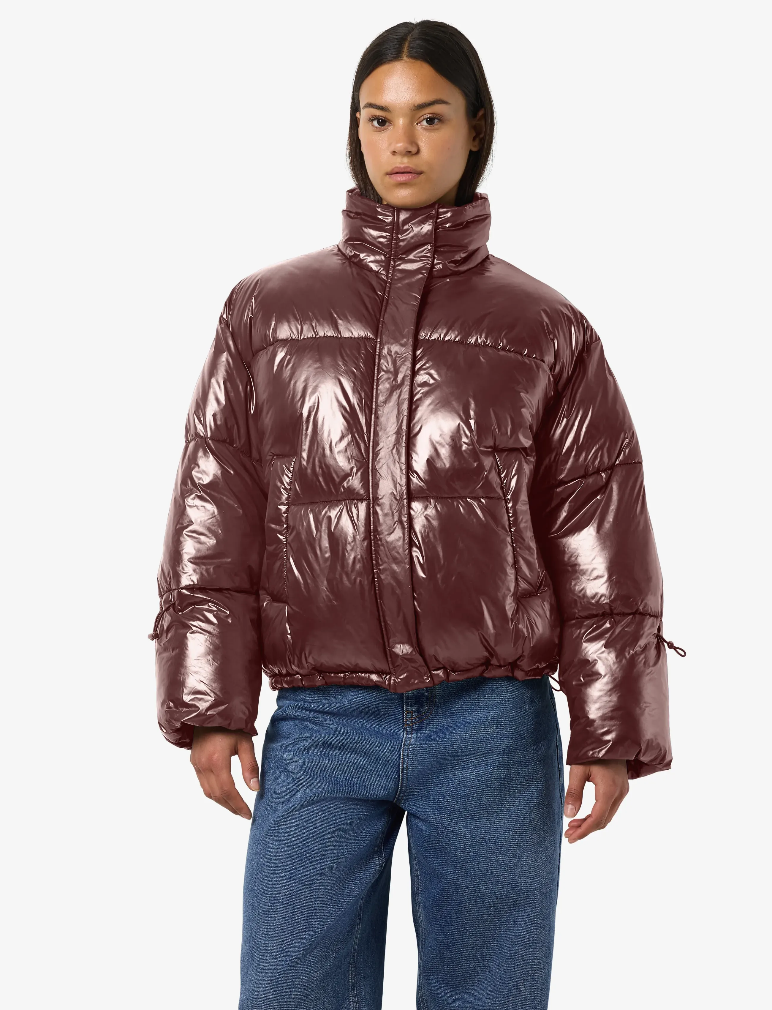 NOISY MAY Nmallie Shiny Puffer Noos, S, Jackets, Braun - Padded Jacket, Frauen