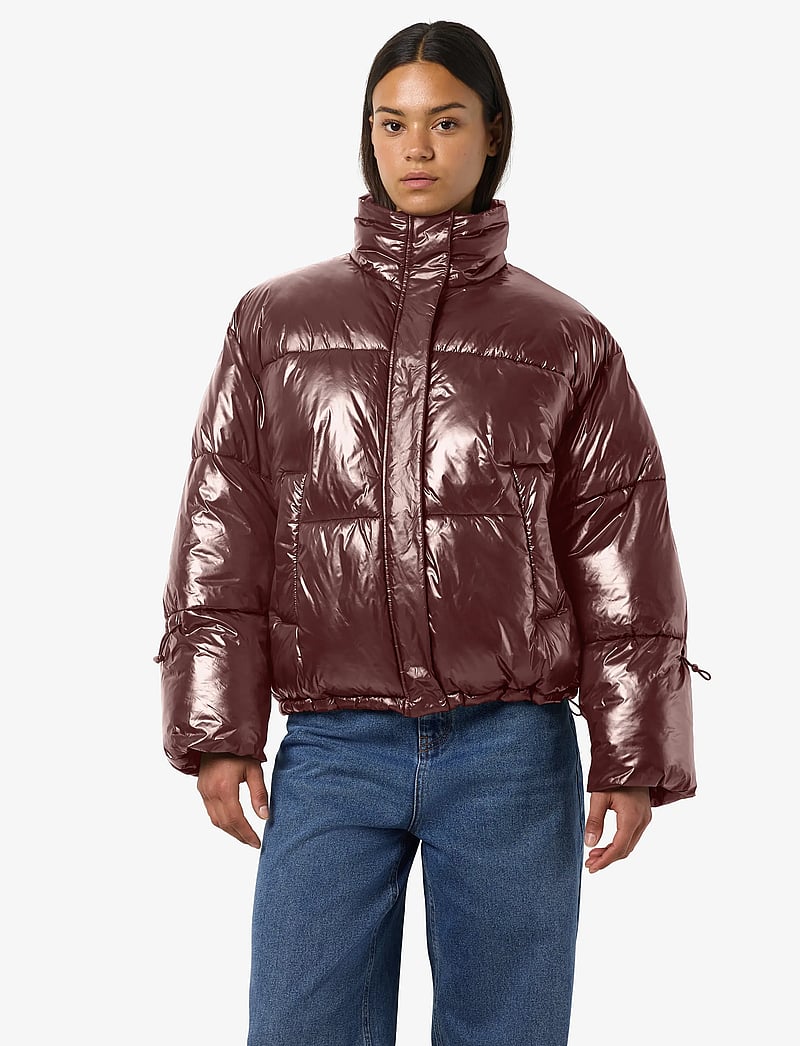 NOISY MAY - NMALLIE SHINY PUFFER NOOS - winterjacken - french roast - 0