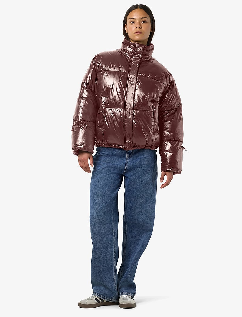 NOISY MAY - NMALLIE SHINY PUFFER NOOS - winterjacken - french roast - 3