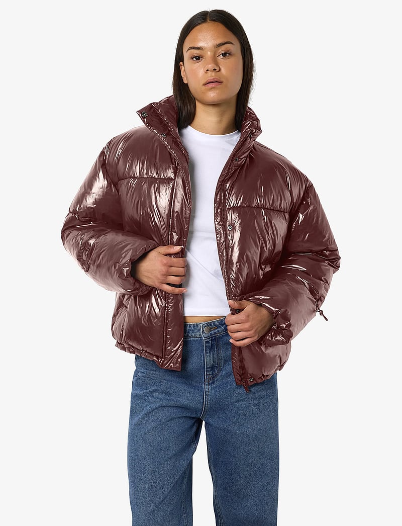 NOISY MAY - NMALLIE SHINY PUFFER NOOS - winterjacken - french roast - 5