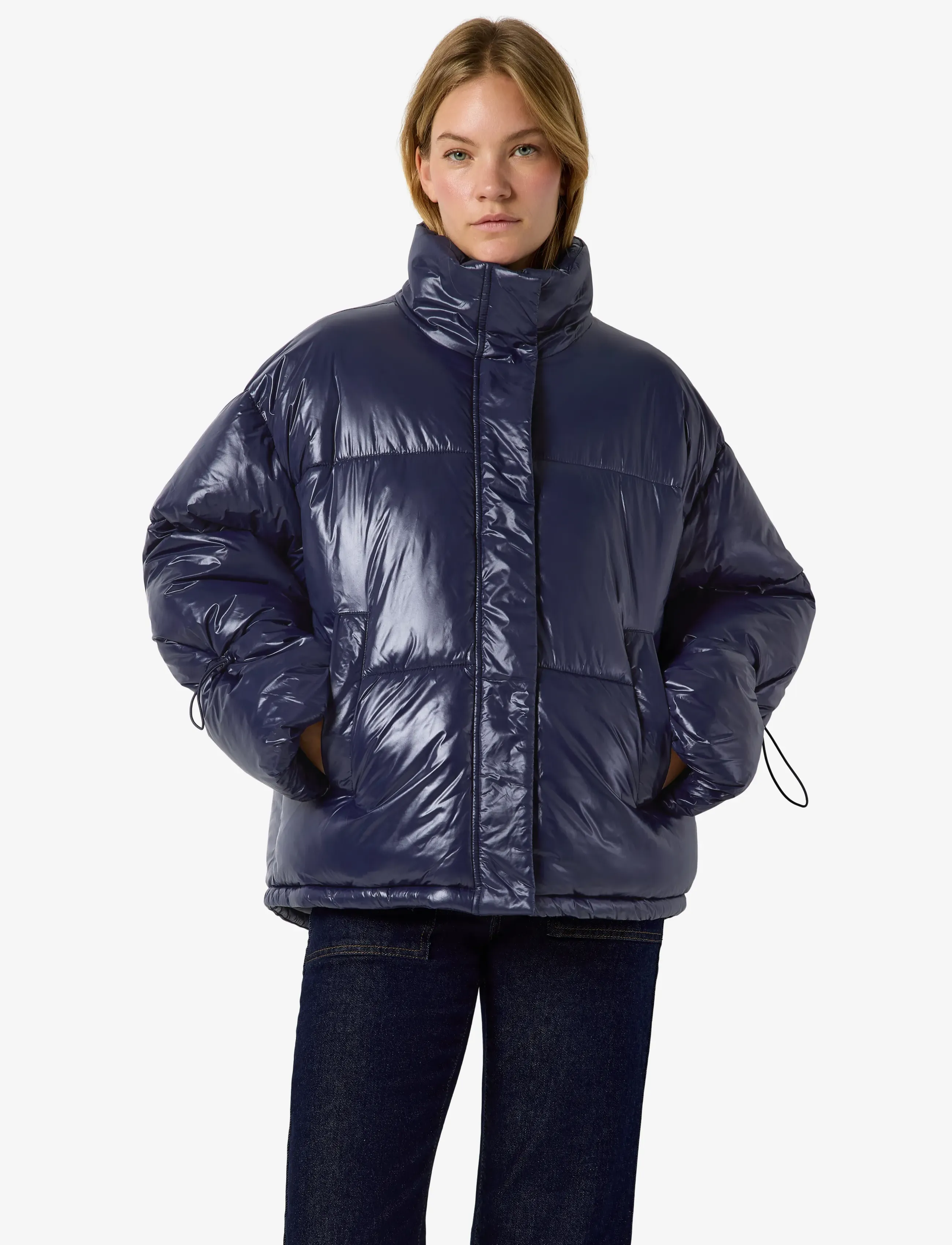NOISY MAY NMALLIE SHINY PUFFER NOOS - Jackor - NAVY BLAZER / navy