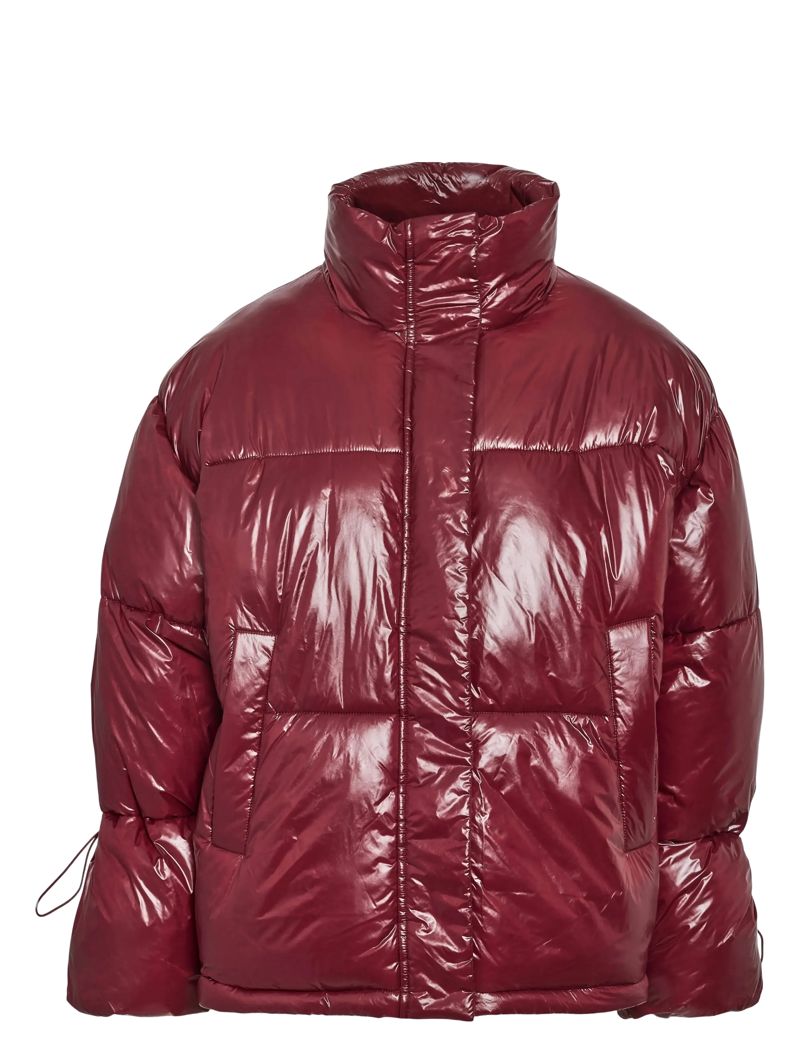 NOISY MAY NMALLIE SHINY PUFFER NOOS - NOISY MAY - WINDSOR WINE / red