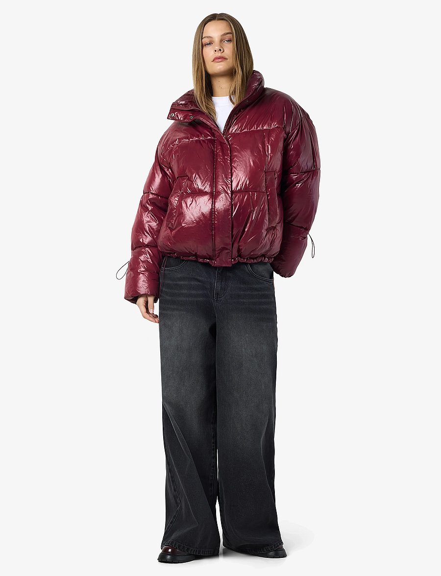 NOISY MAY - NMALLIE SHINY PUFFER NOOS - winterjassen - windsor wine - 3