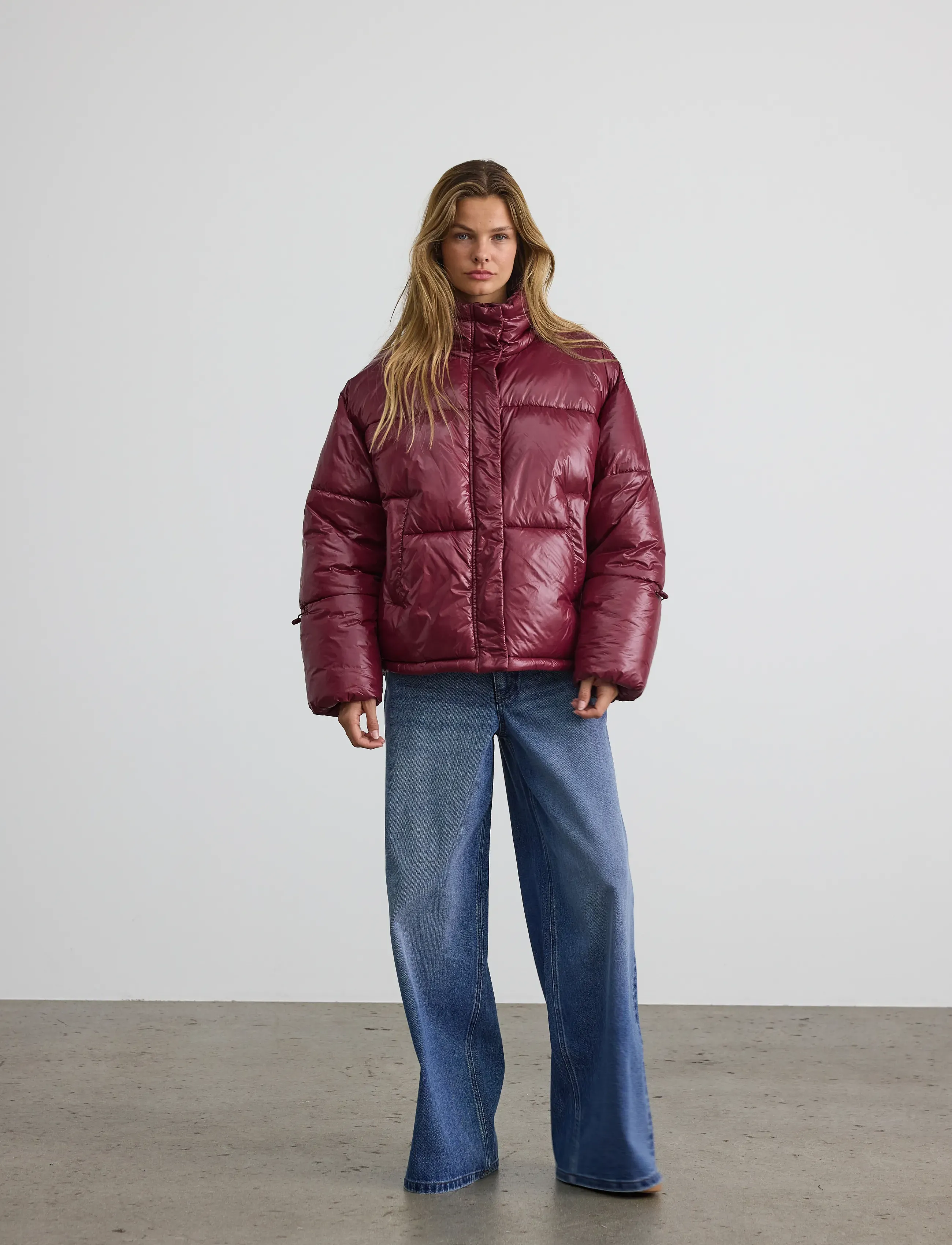 NOISY MAY - NMALLIE SHINY PUFFER NOOS - winterjassen - windsor wine - 4