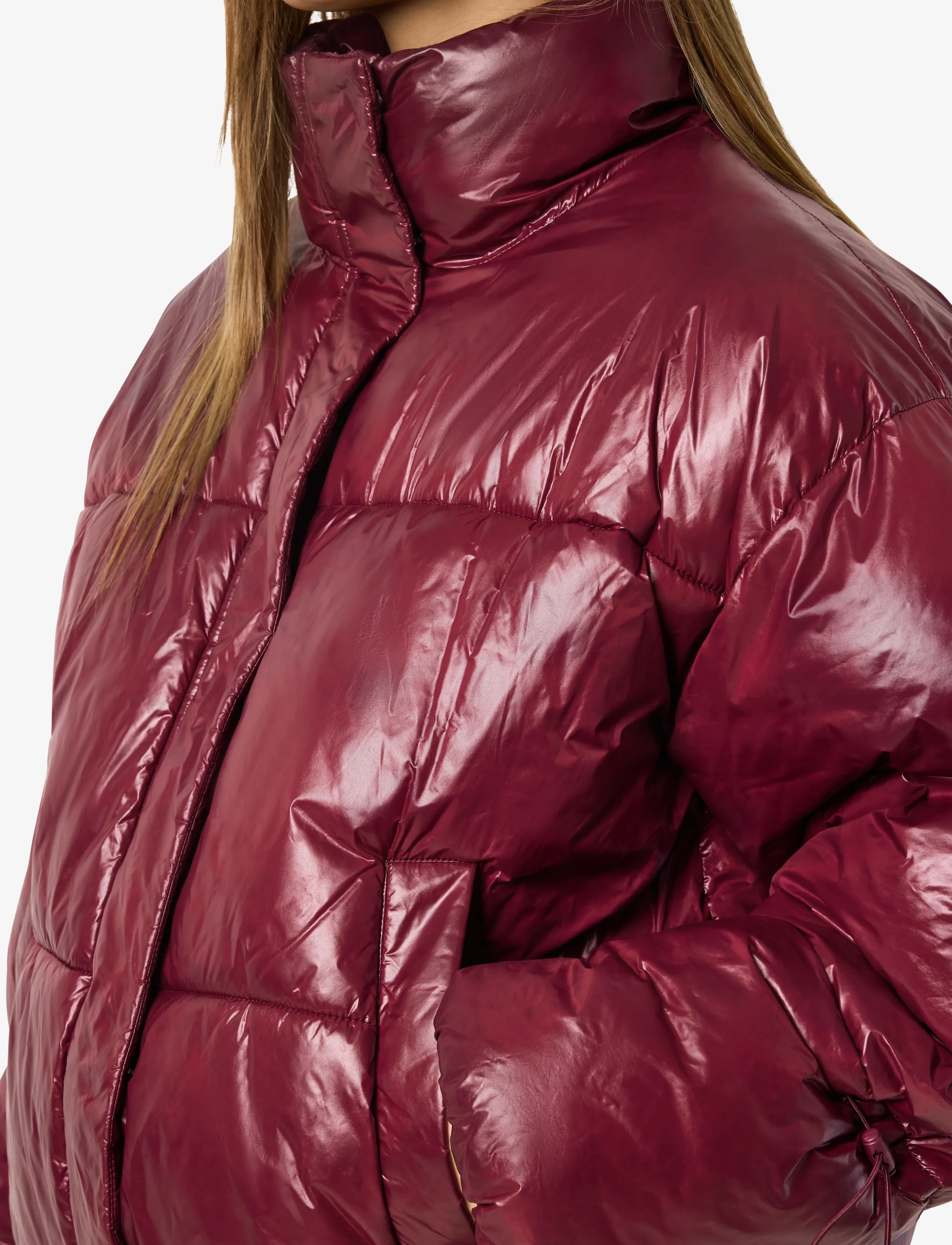NOISY MAY - NMALLIE SHINY PUFFER NOOS - winterjassen - windsor wine - 5