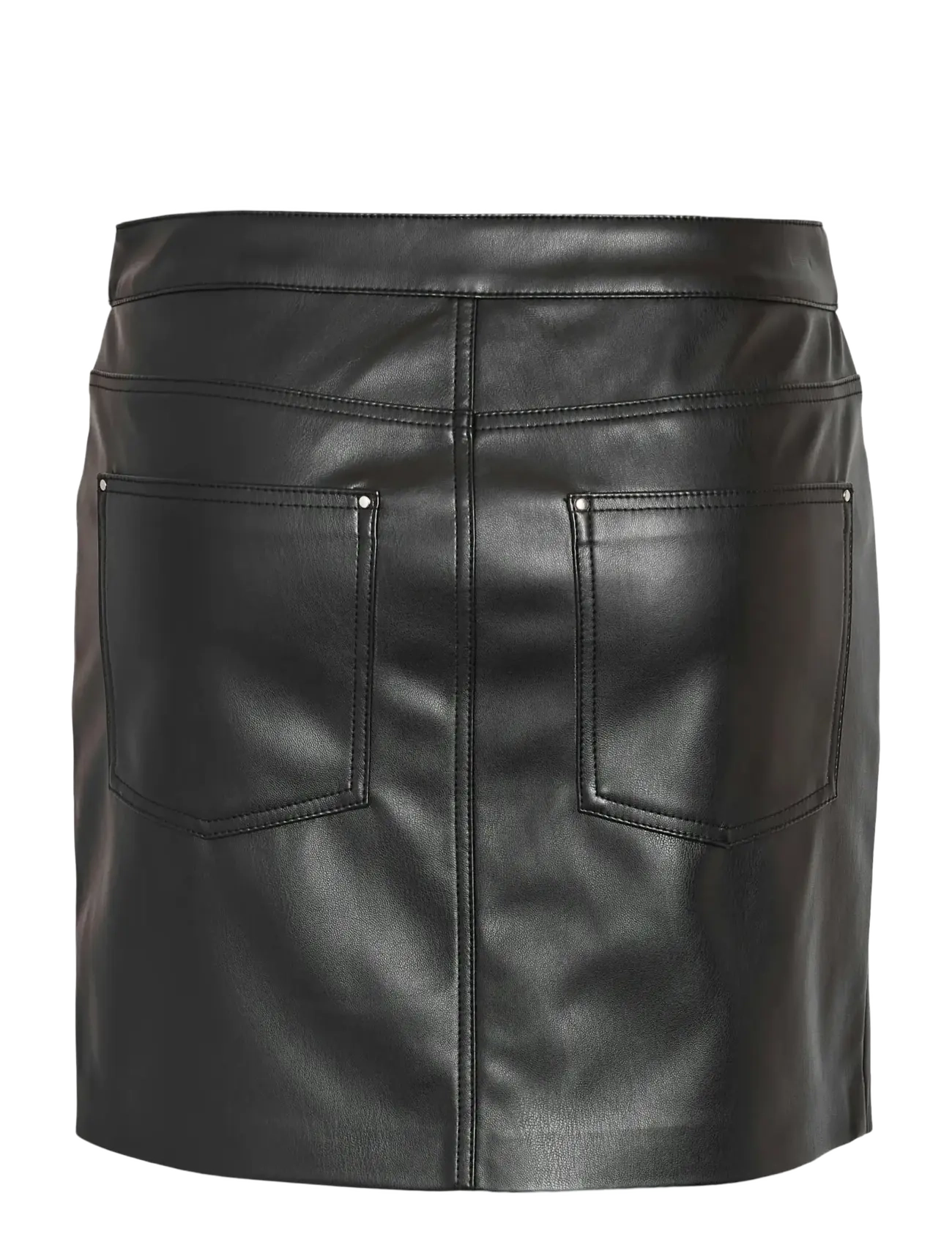 NOISY MAY - NMKATE NW COATED SKIRT NOOS - kurze röcke - black - 2