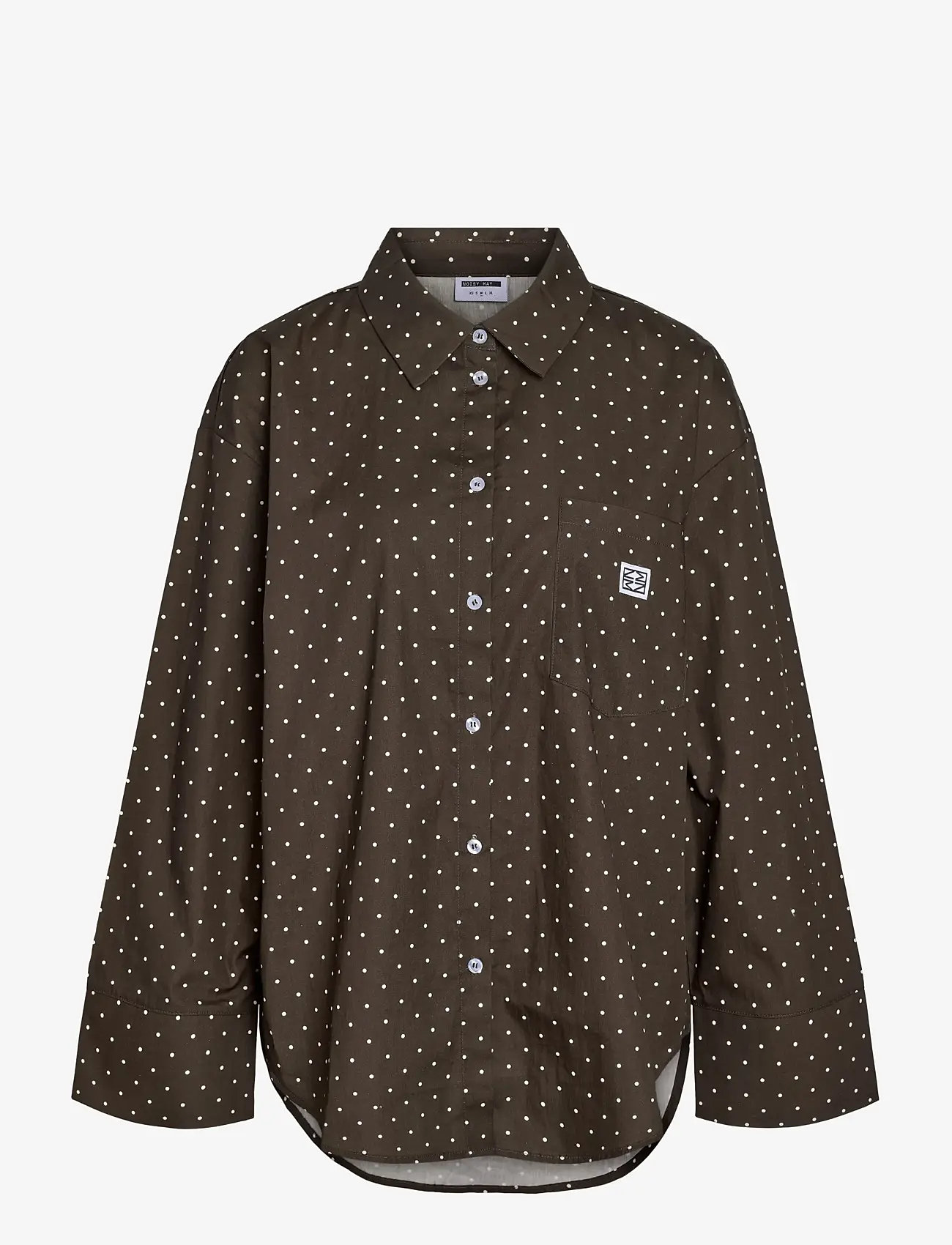 NOISY MAY - NMFRIDA L/S BUTTON SHIRT WVN BOX - krekli ar garām piedurknēm - chocolate brown - 1