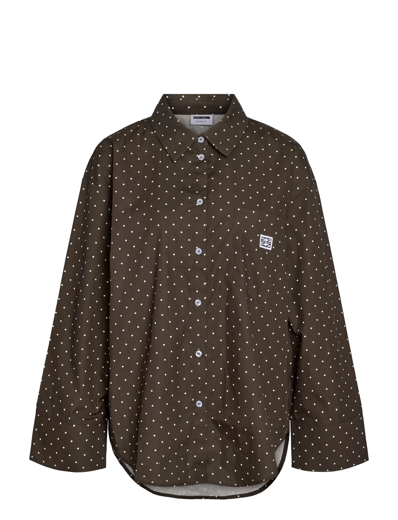 NOISY MAY NMFRIDA L/S BUTTON SHIRT WVN BOX - Tøj - CHOCOLATE BROWN / brown