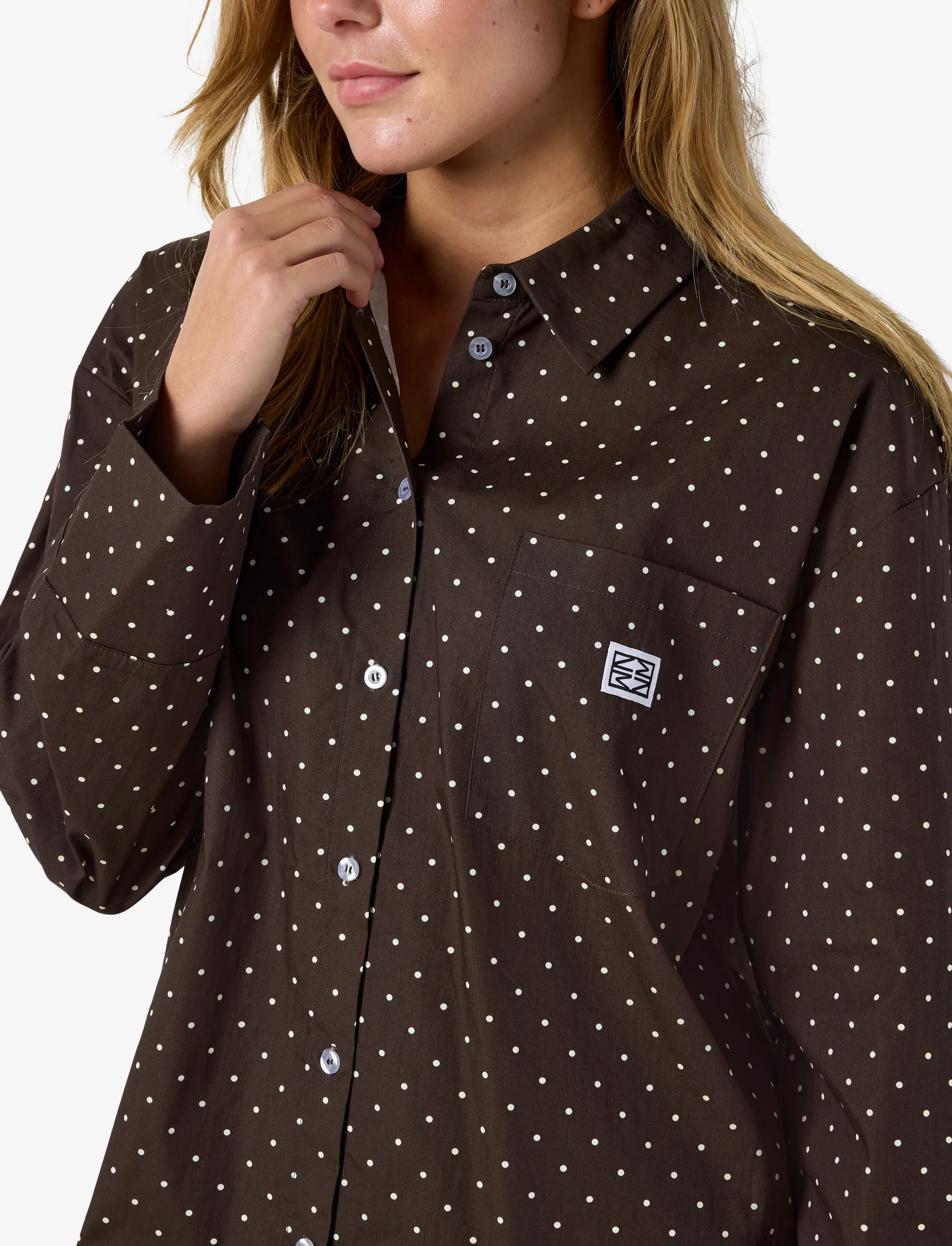 NOISY MAY - NMFRIDA L/S BUTTON SHIRT WVN BOX - marškiniai ilgomis rankovėmis - chocolate brown - 5