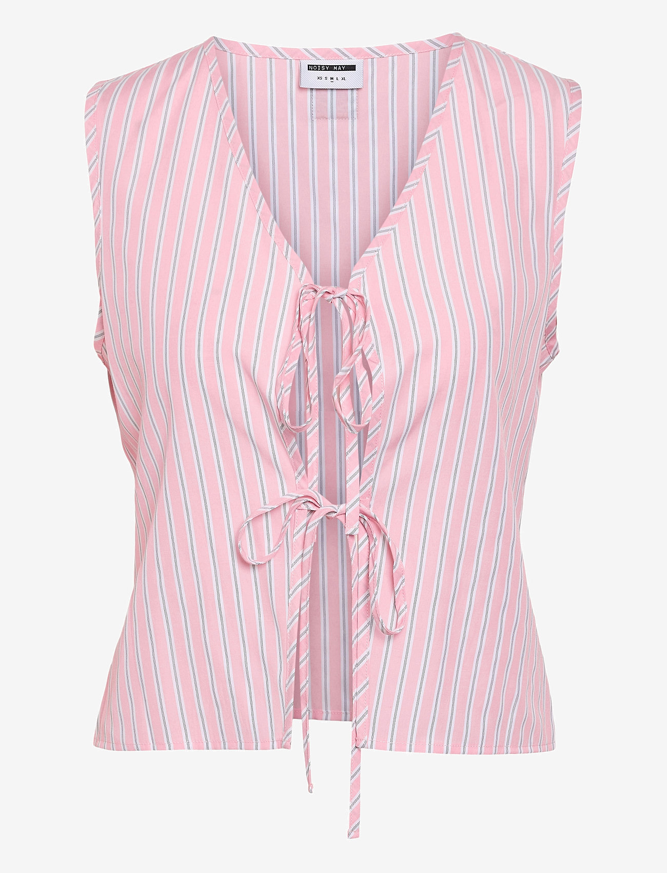 NOISY MAY - NMFRIDA S/L TIE VEST WVN - Ærmeløse bluser - bonbon - 1