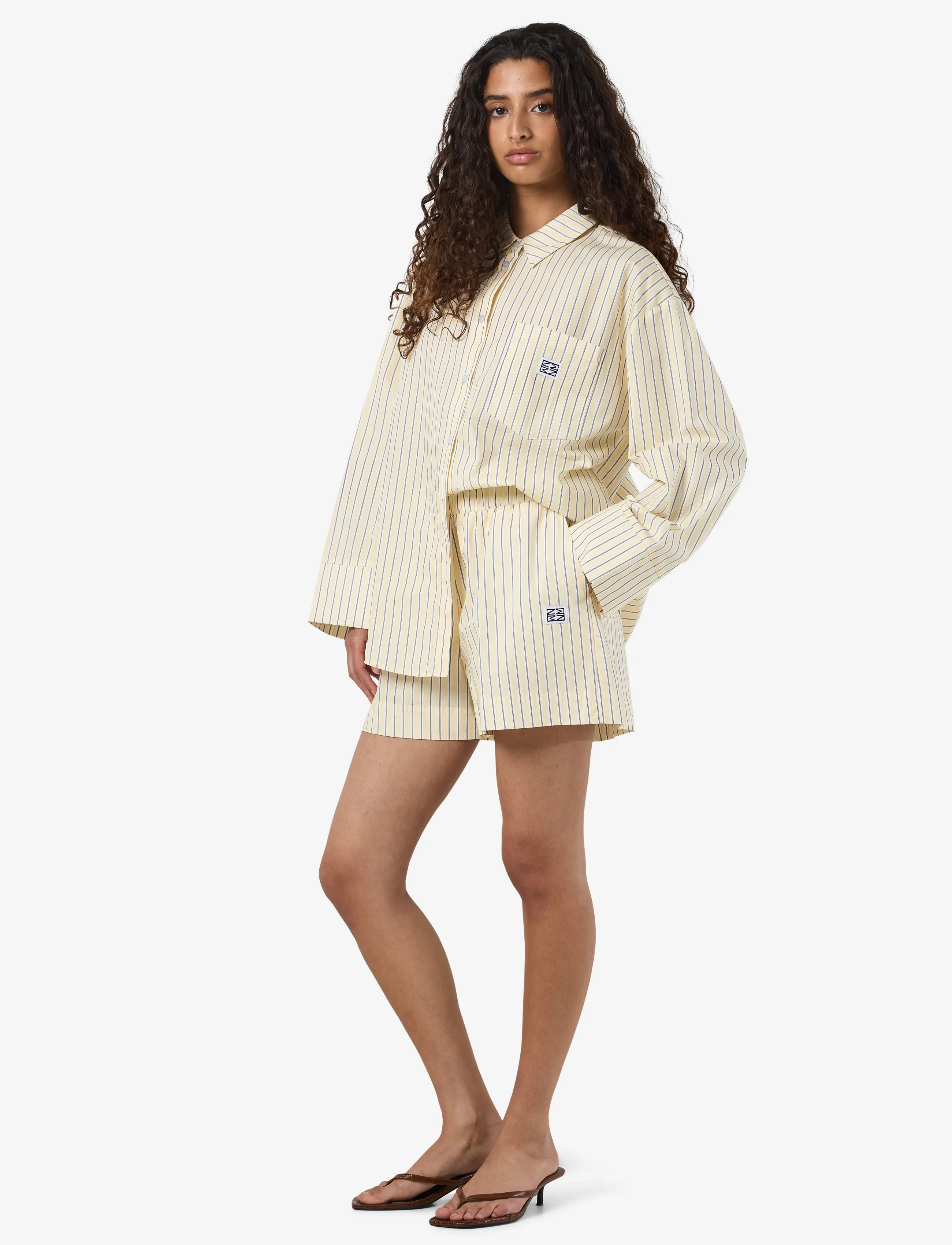 NOISY MAY - NMFRIDA SHORTS WVN BOX - pastel yellow - 5