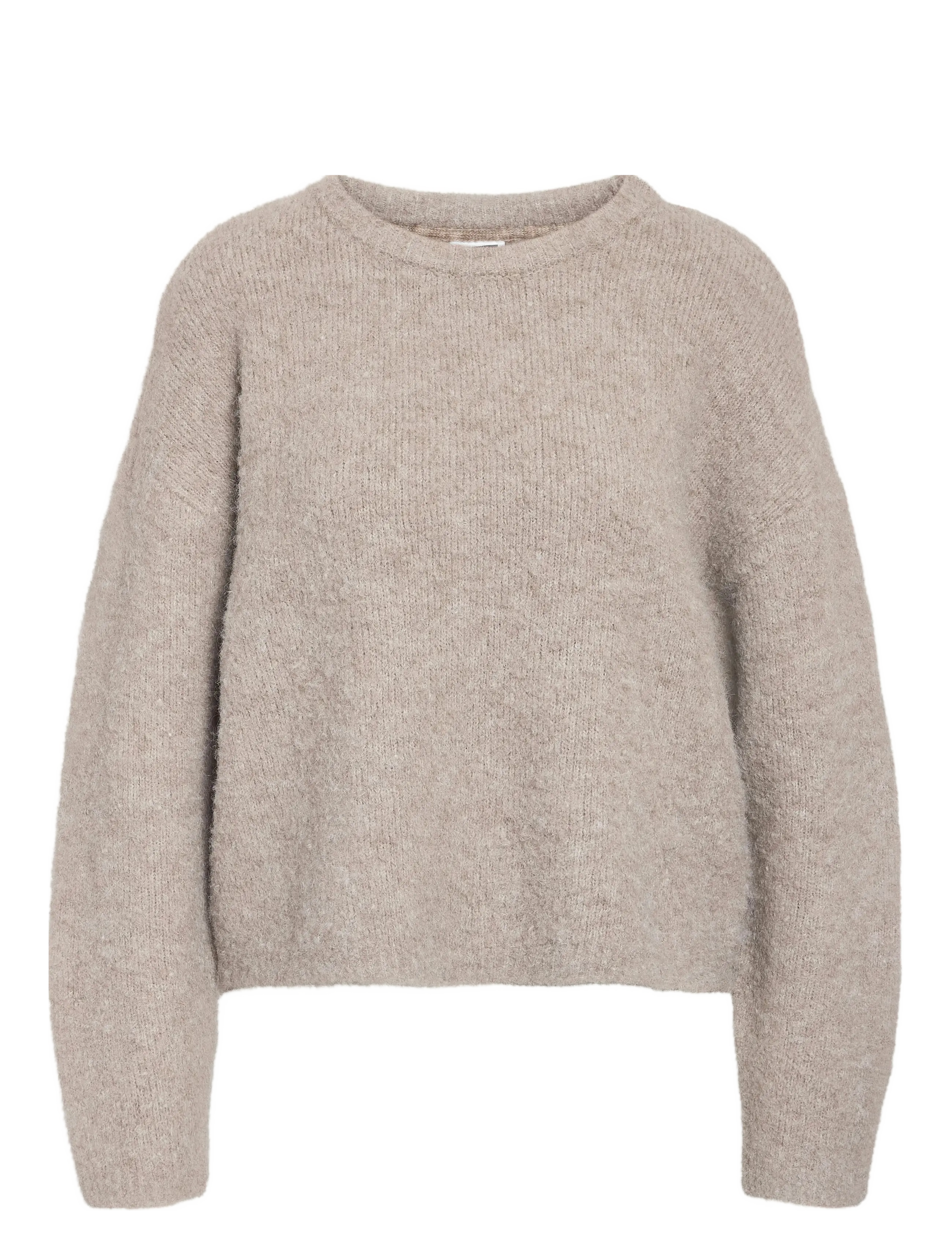 NOISY MAY NMDOLLY L/S O-NECK KNIT FWD NOOS - Pullover - SILVER MINK / beige