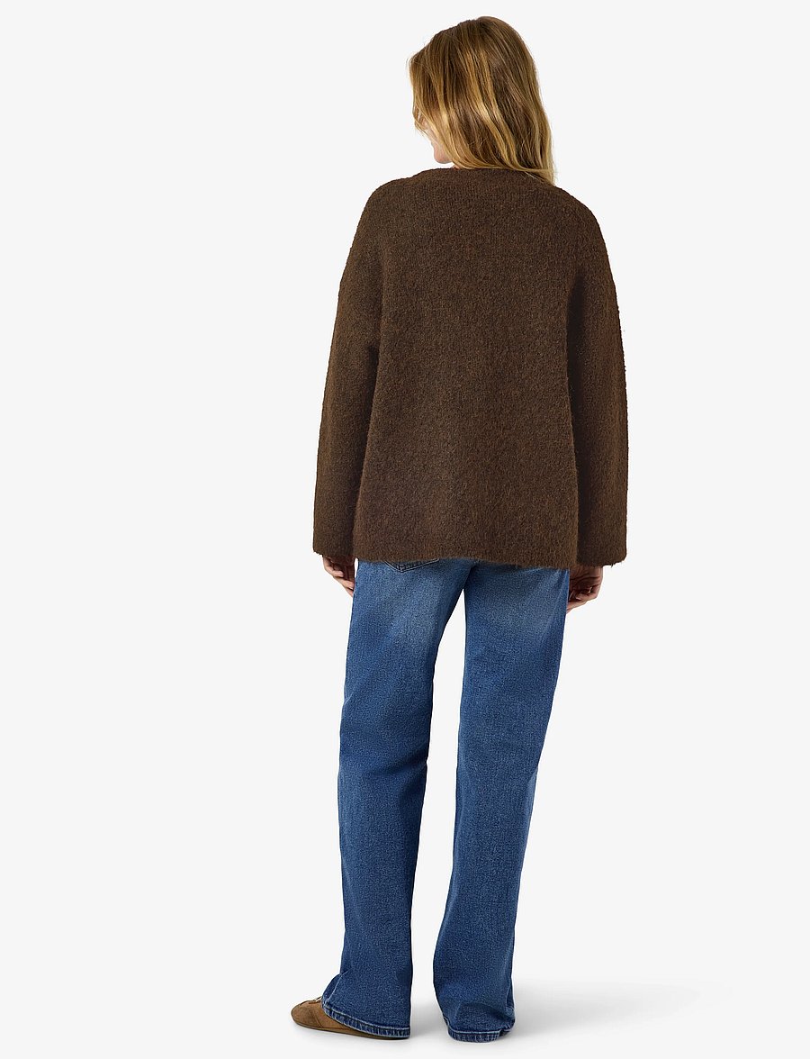 NOISY MAY - NMDOLLY L/S KNIT CARDIGAN NOOS - strickjacken - chocolate brown - 4
