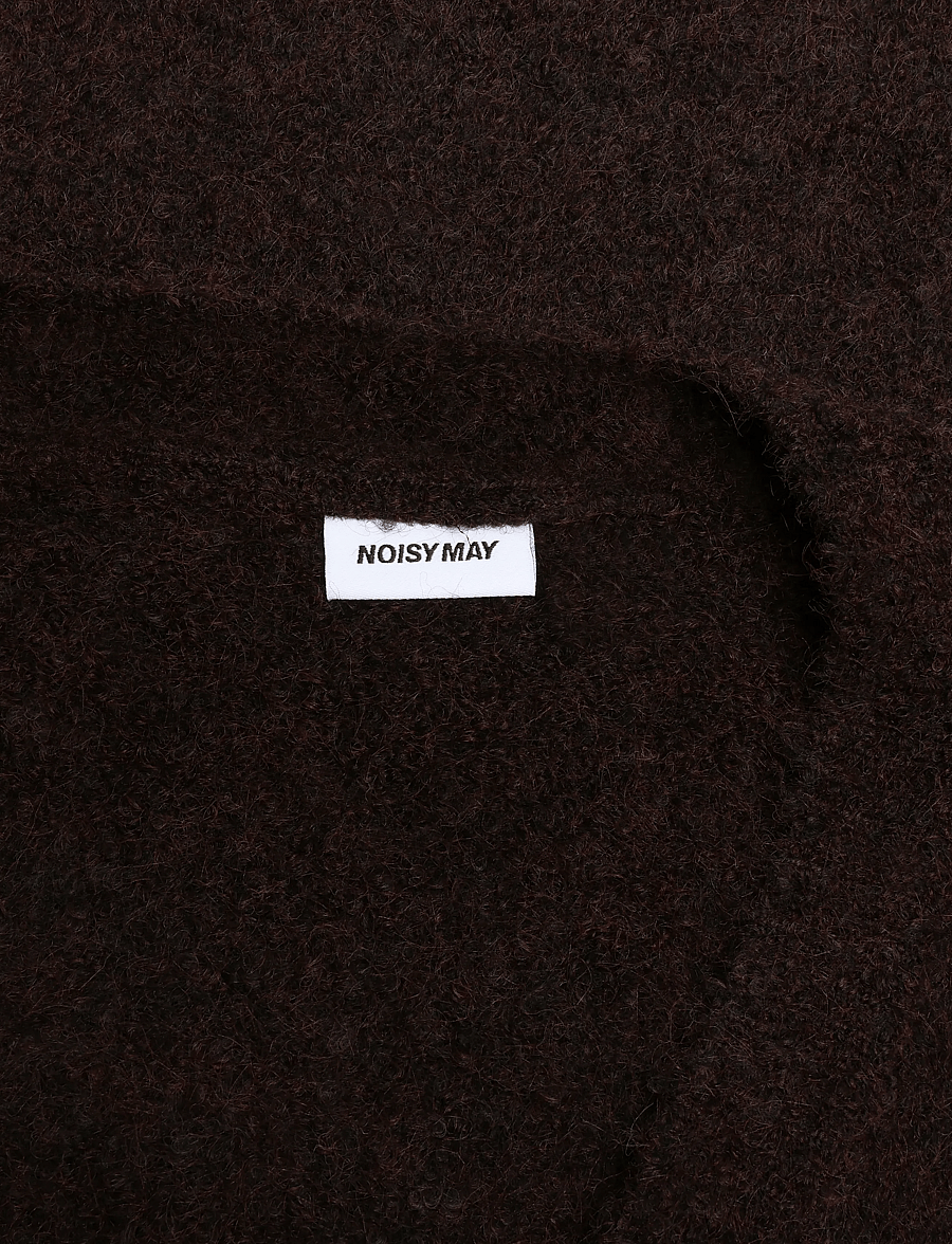 NOISY MAY - NMDOLLY L/S KNIT CARDIGAN NOOS - strickjacken - chocolate brown - 5
