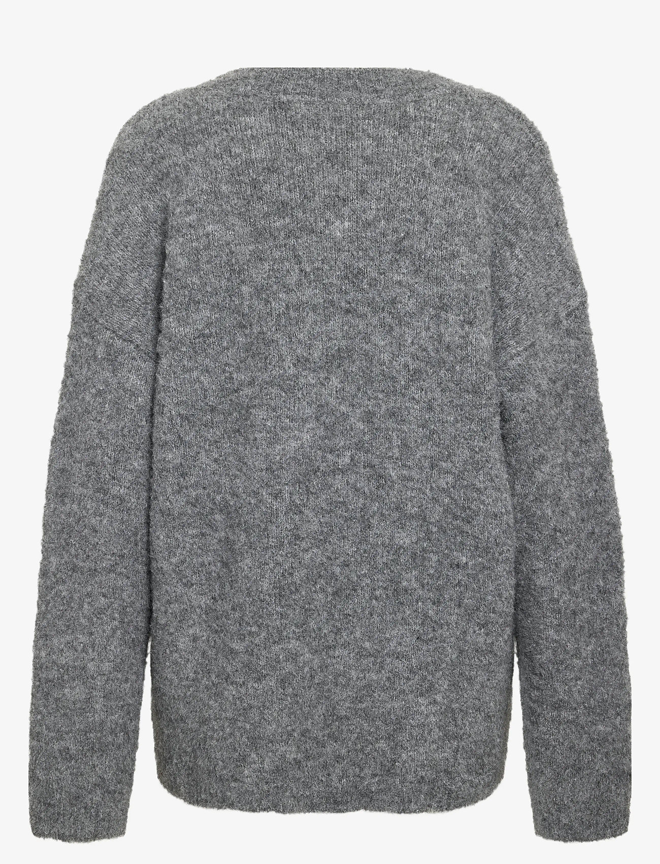 NOISY MAY - NMDOLLY L/S KNIT CARDIGAN FWD NOOS - cardigans - medium grey melange - 2