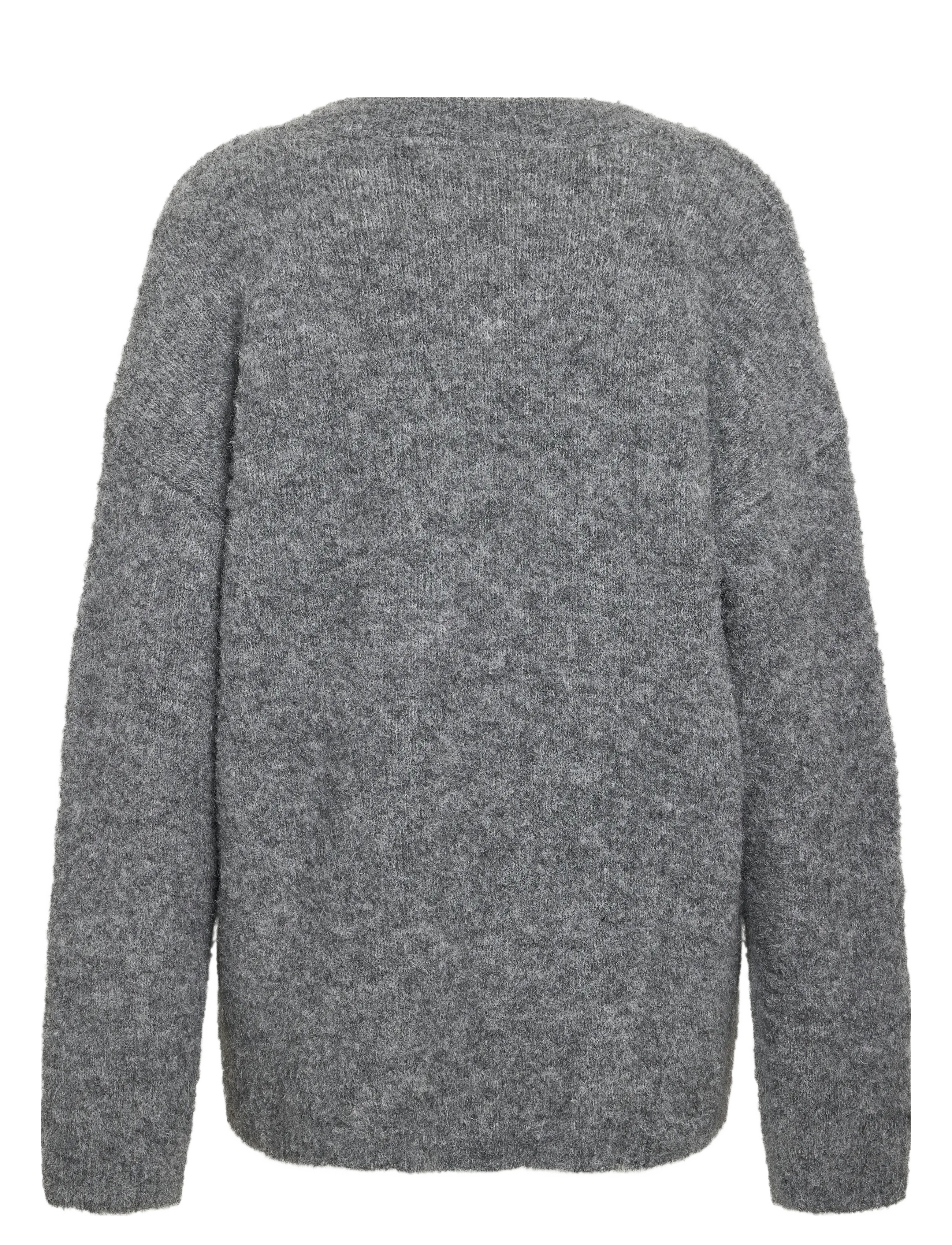 NOISY MAY - NMDOLLY L/S KNIT CARDIGAN NOOS - gilets - medium grey melange - 2