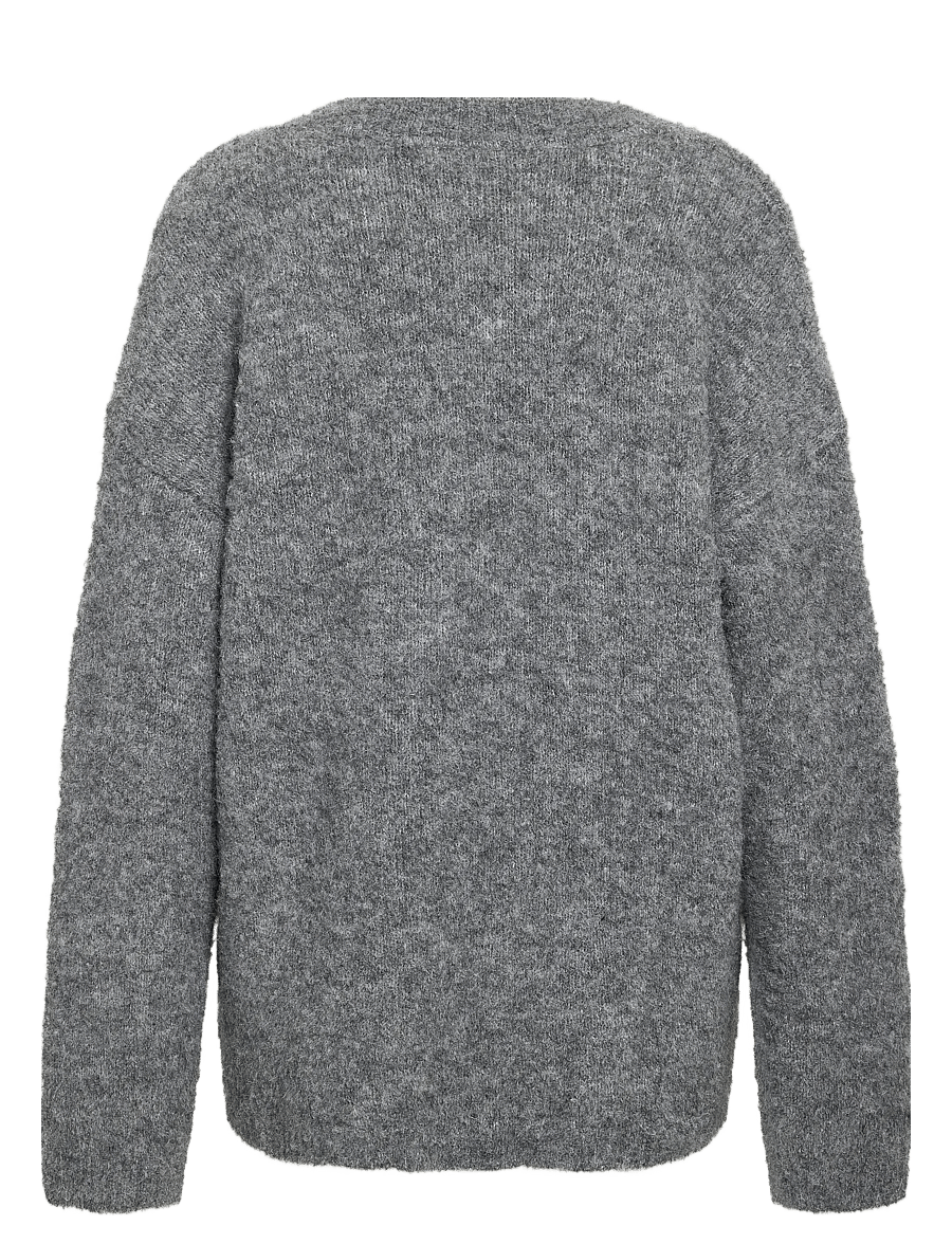 NOISY MAY - NMDOLLY L/S KNIT CARDIGAN NOOS - cardigans - medium grey melange - 2