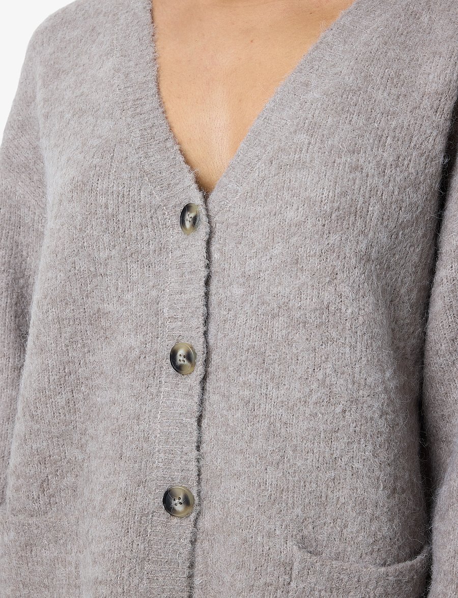 NOISY MAY - NMDOLLY L/S KNIT CARDIGAN NOOS - kardiganid - silver mink - 5