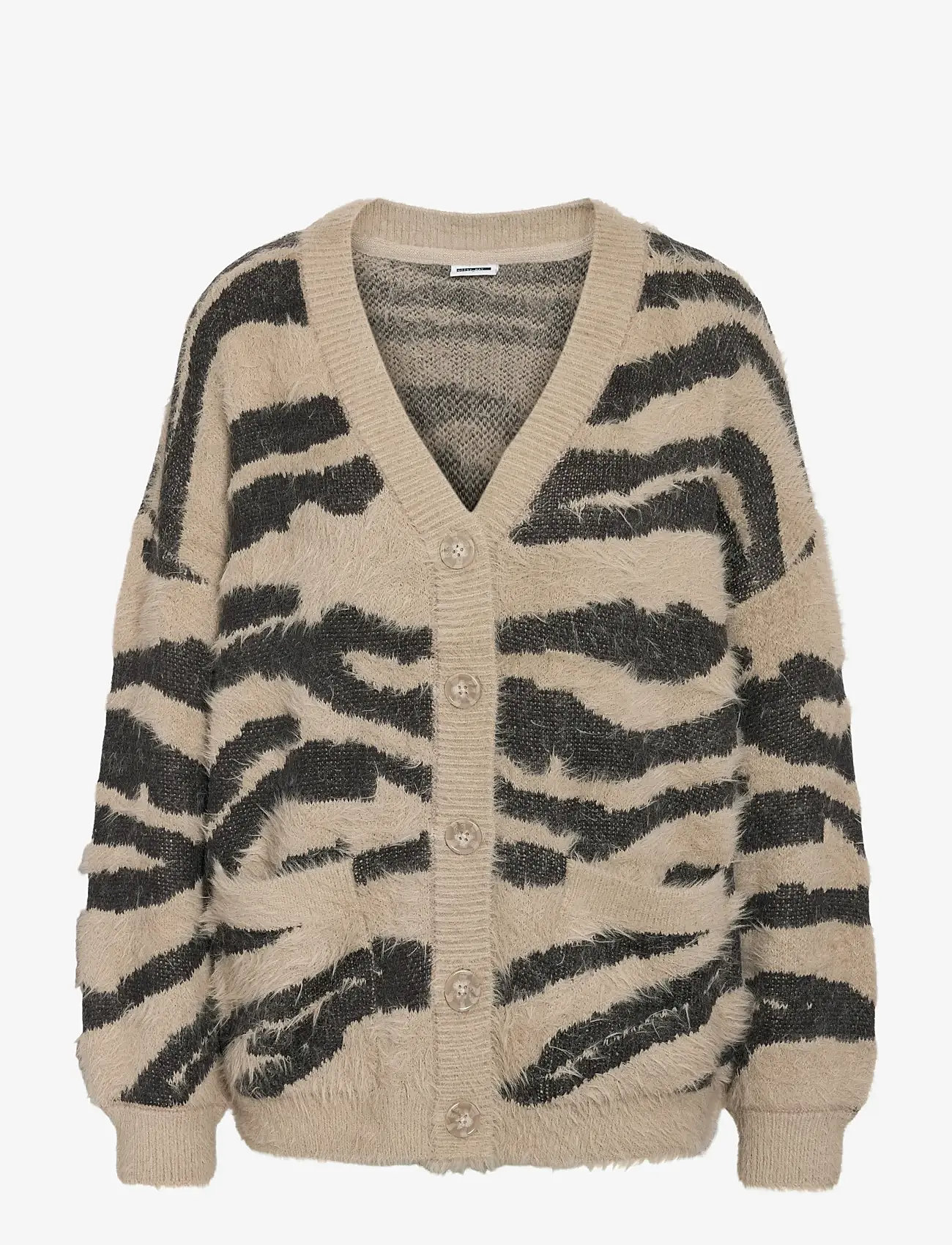 NOISY MAY - NMFLYNN L/S V-NECK KNIT CARDIGAN NOOS - koftor - aluminum - 1