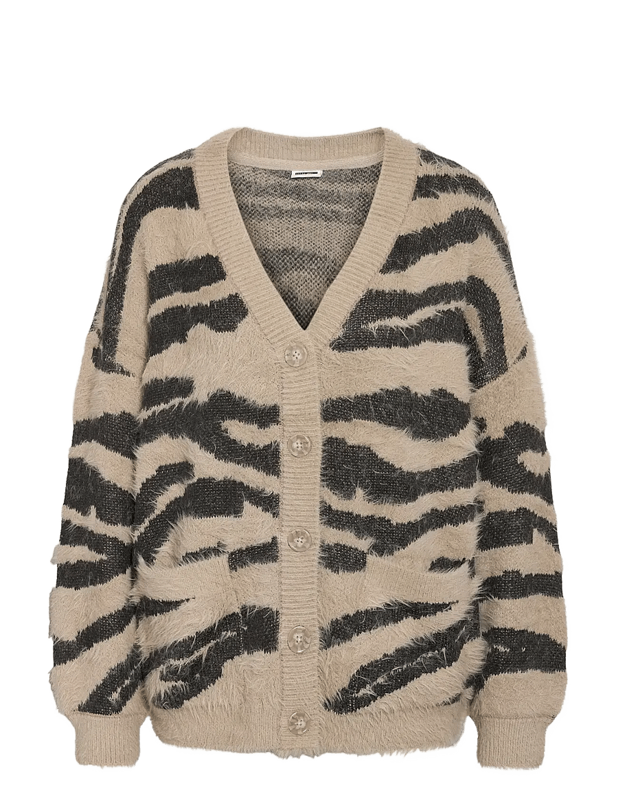 NOISY MAY - NMFLYNN L/S V-NECK KNIT CARDIGAN NOOS - strickjacken - aluminum - 1