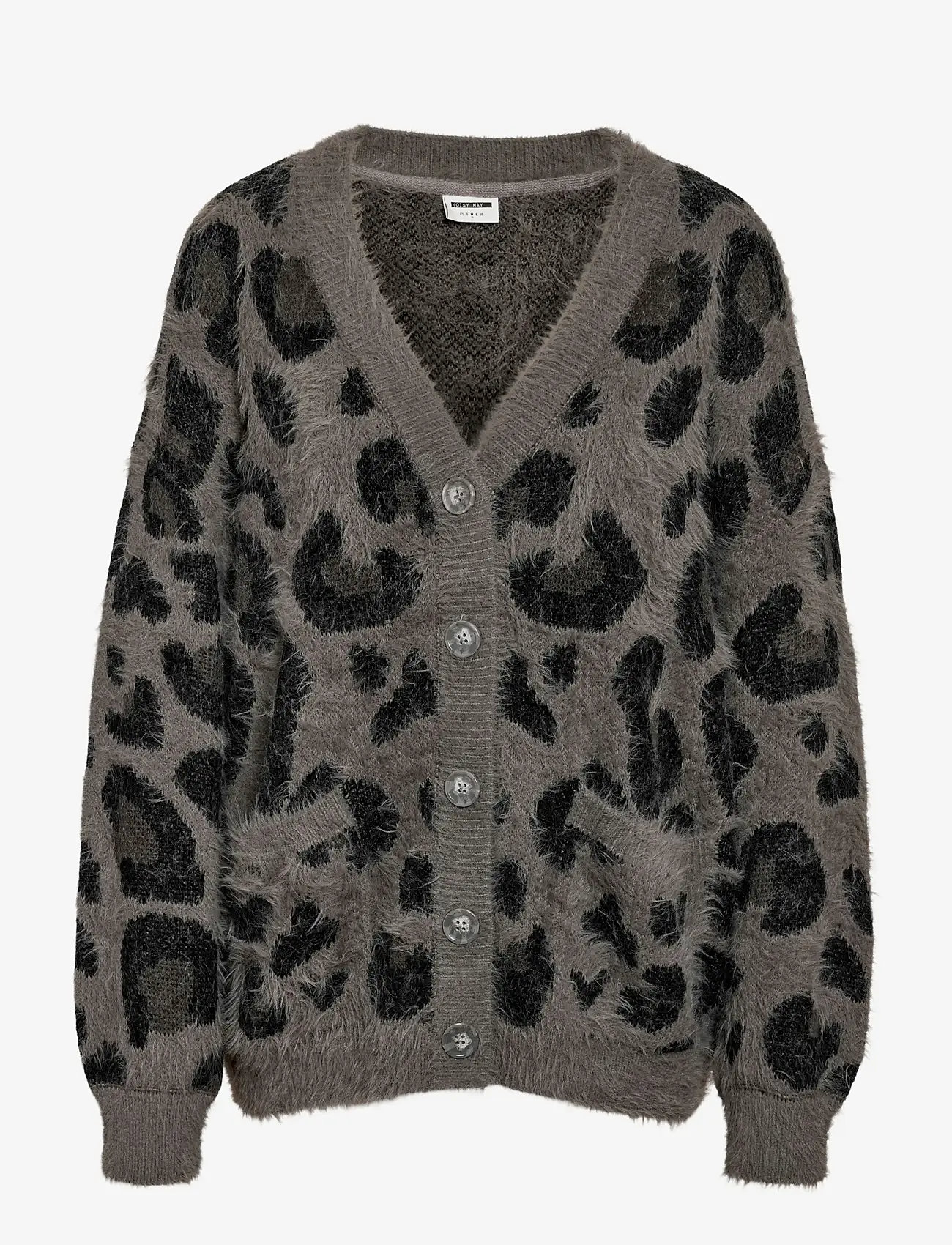 NOISY MAY - NMFLYNN L/S V-NECK KNIT CARDIGAN NOOS - kardiganid - charcoal gray - 1